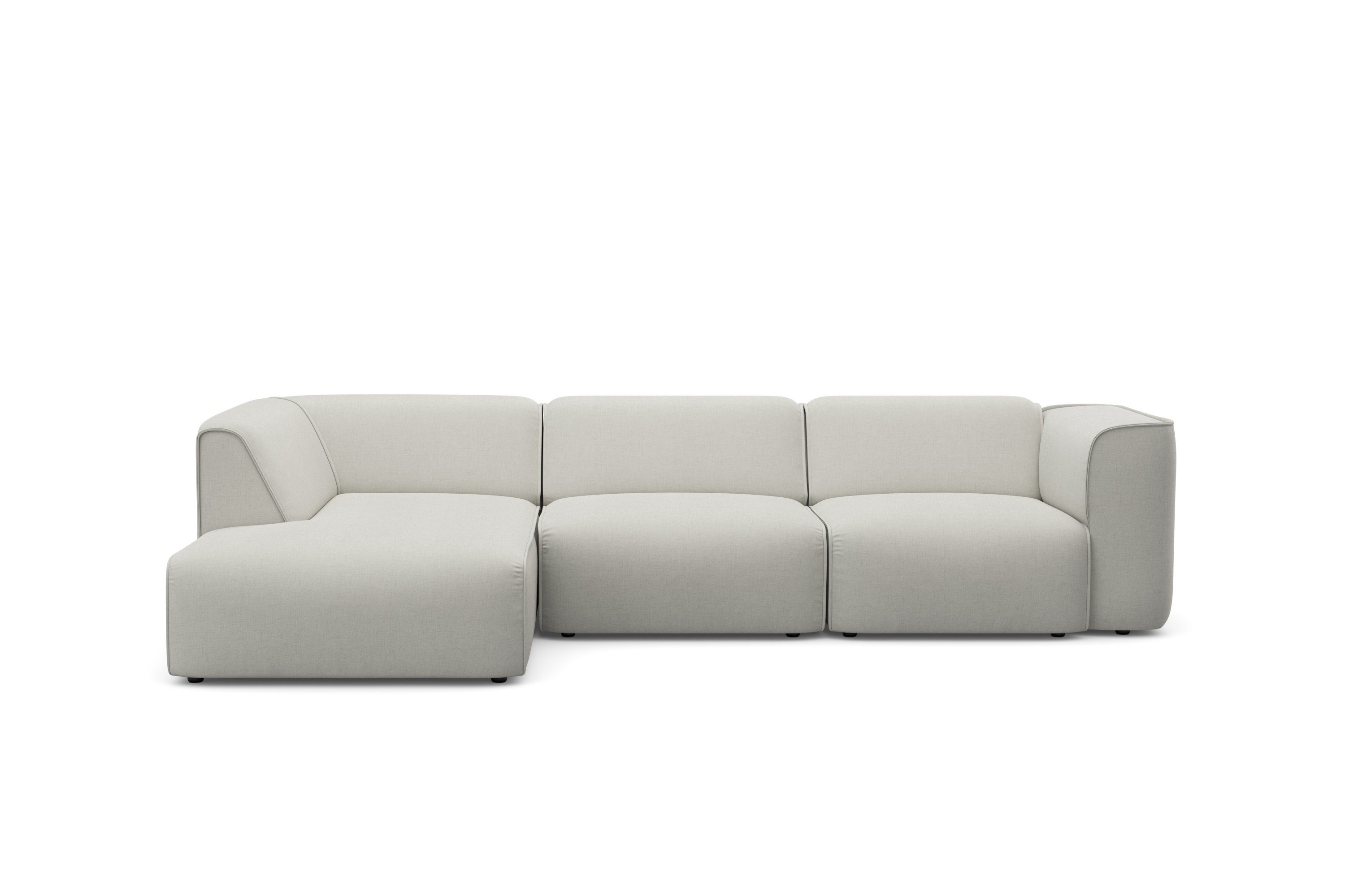 RAUM.ID Hoekbank Merid L-vorm, altijd uitbreidbaar met modules, B/D/H: 295/162/70 cm
