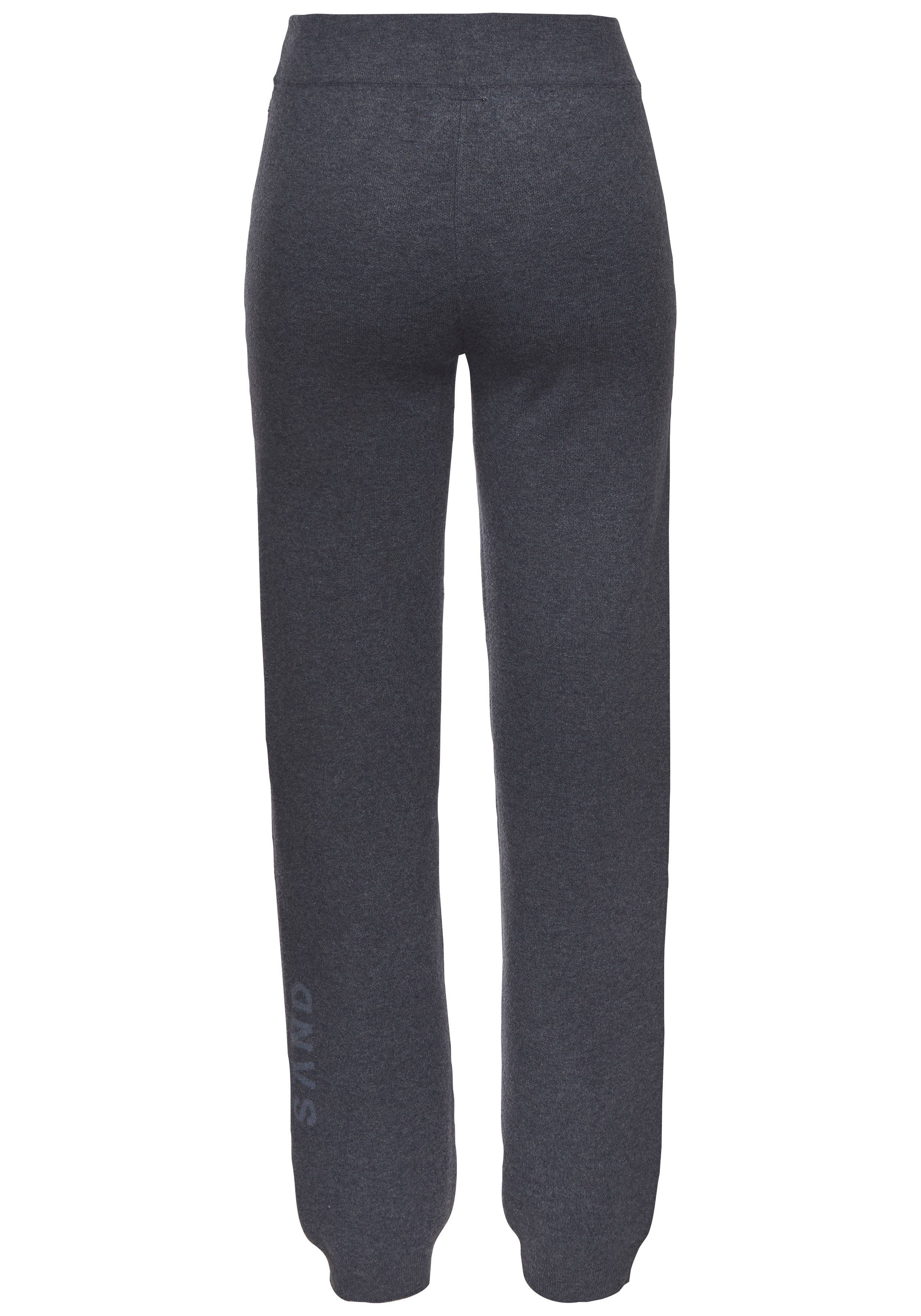 Elbsand Tricotbroek met gebreid logo van hoogwaardige fijnbrei loungewear