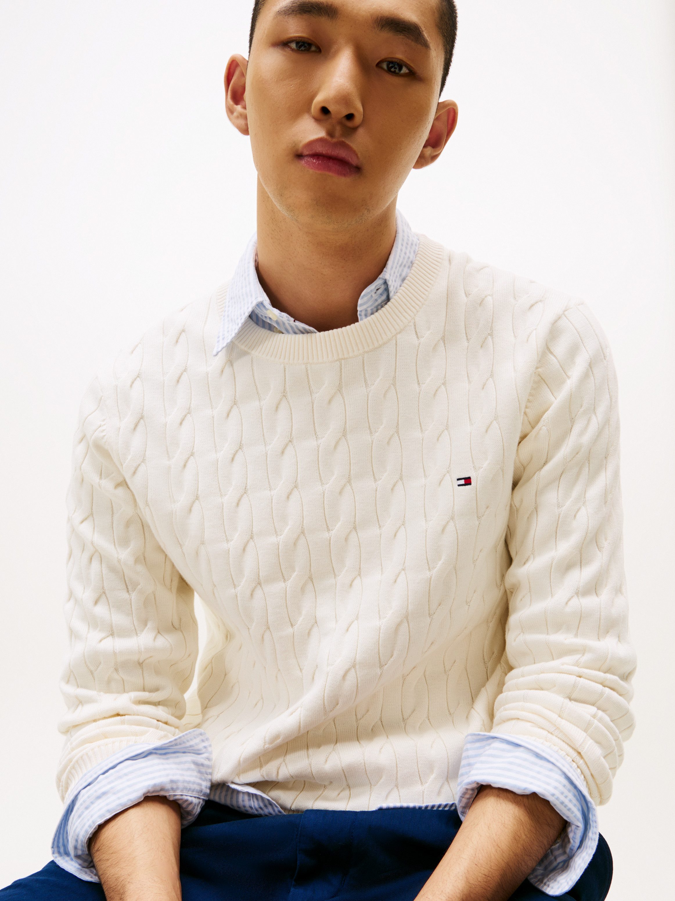 Tommy Hilfiger Gebreide trui CLASSIC CABLE CREW NECK