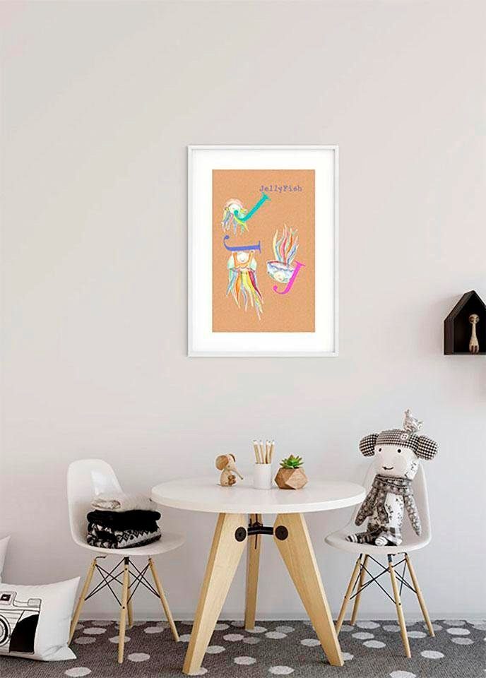 Komar Poster ABC animal J Kinderkamer, slaapkamer, woonkamer (1 stuk)