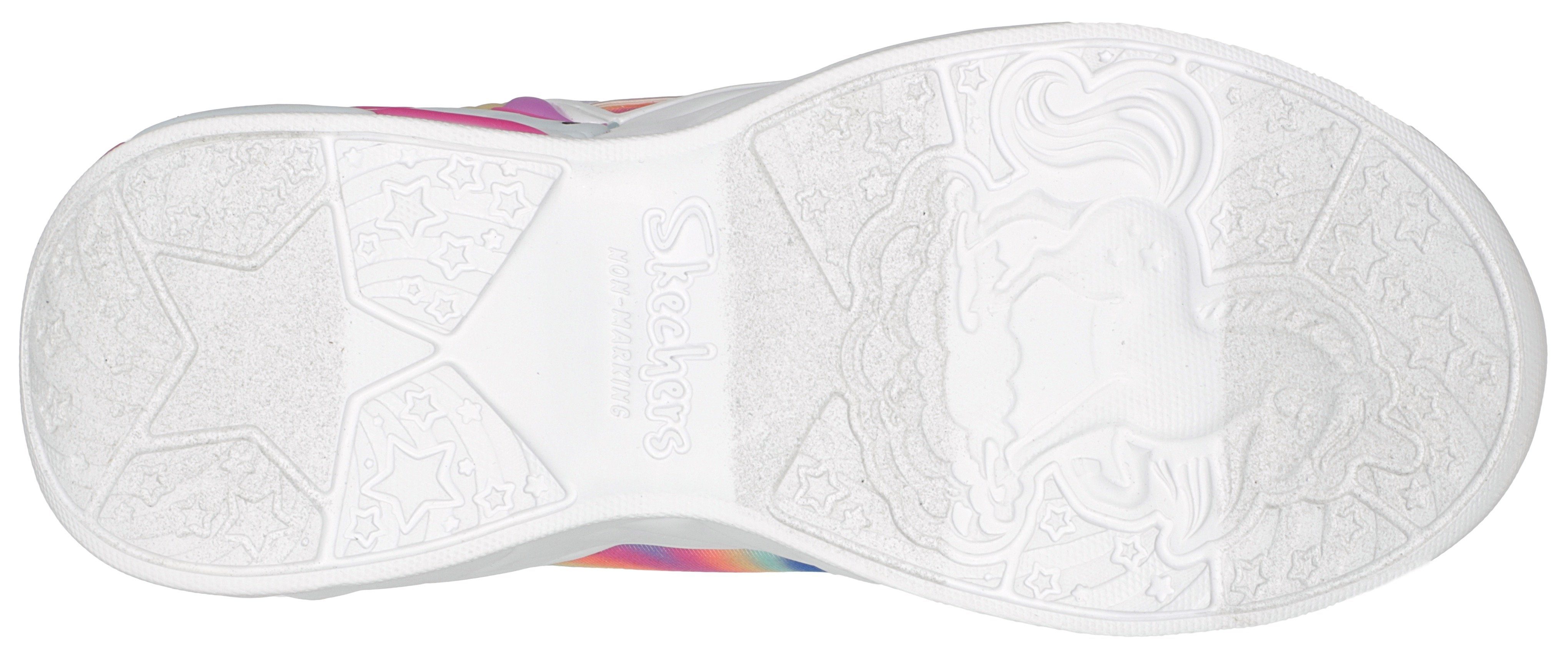 Skechers Sneakers UNICORN DREAMS met knipperfunctie om in en uit te schakelen, vrijetijdsschoen, lage schoen