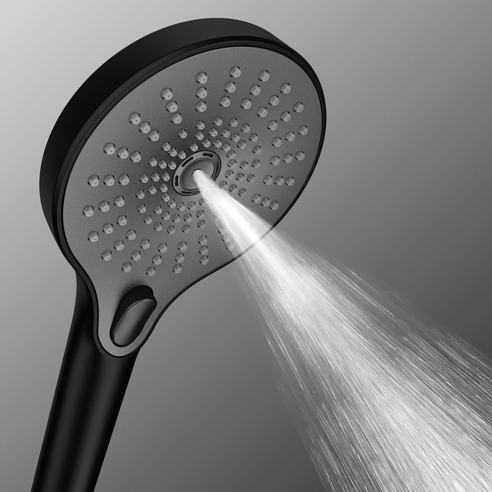 WENKO Handsproeier Ultimate Shower Zwart/grijs, Ø 13 cm (1-delig)