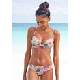 s.oliver red label beachwear bikinitop met beugels azalea in tropische print roze