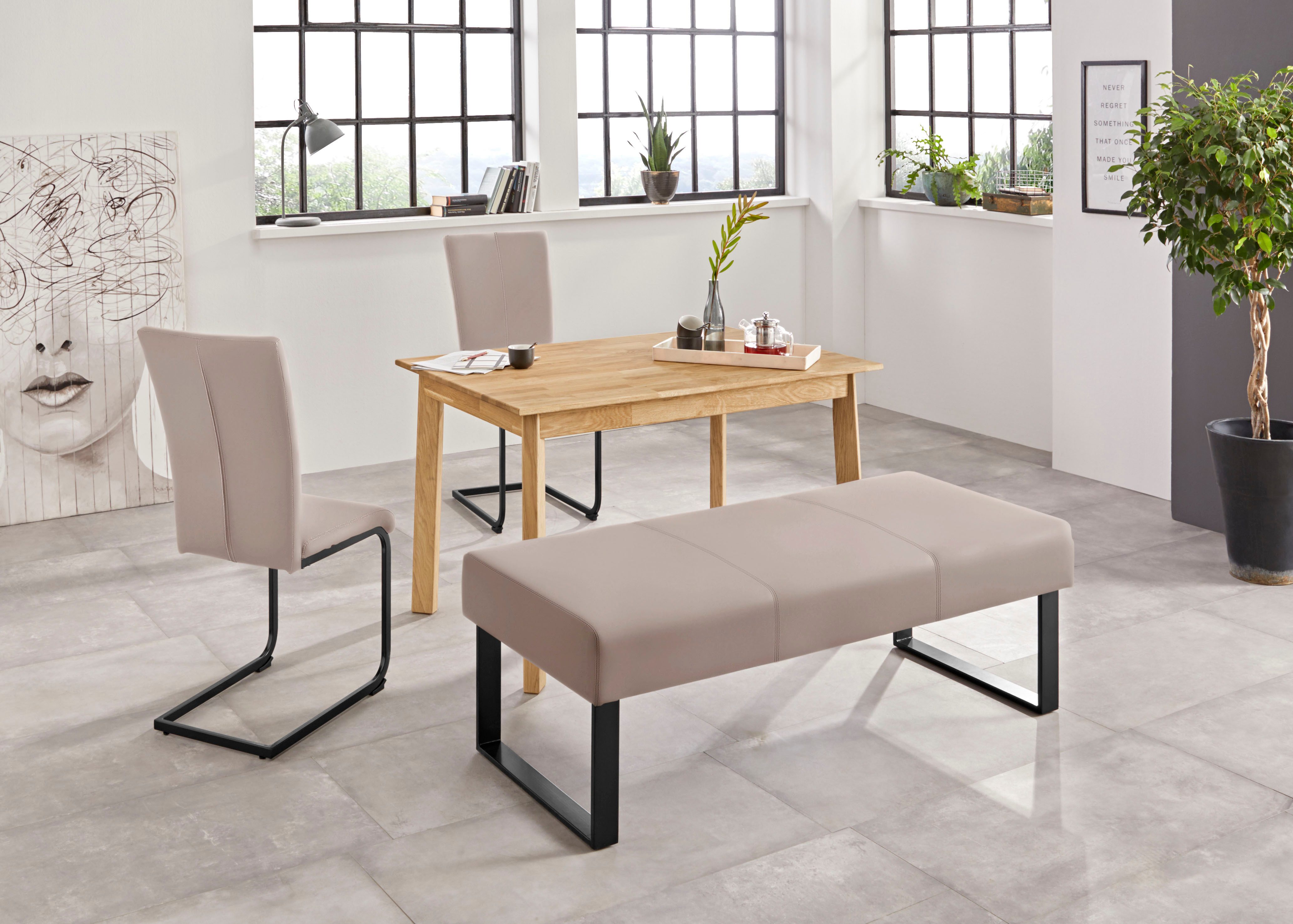 Home affaire Zitbank Oliver Breedte 140 cm, met metalen frame