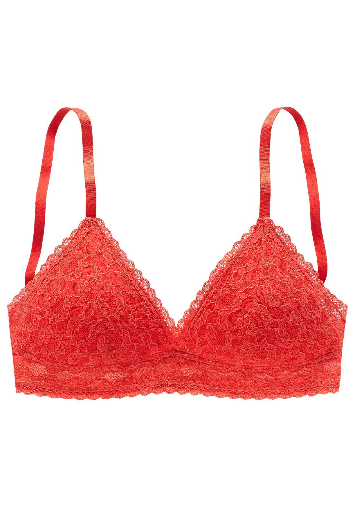 s.Oliver RED LABEL Beachwear Bralette Clarissse zonder beugels van fijn, gebloemd kant zonder sluiting en beugels