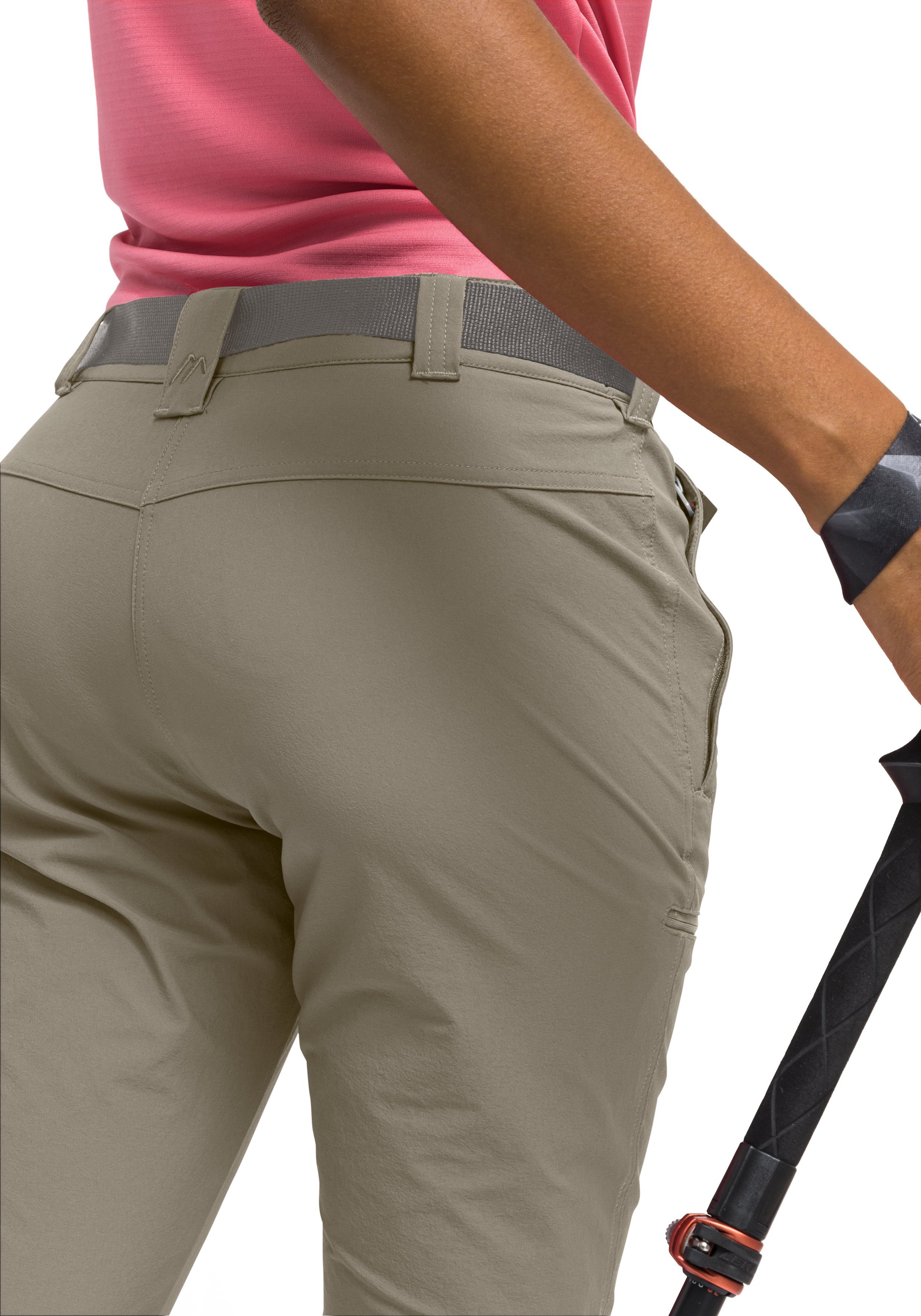Maier Sports Capribroek Inara slim 3/4 Dames wandelbroek, ademende outdoorbroek, 3/4 broek met 3 zakken