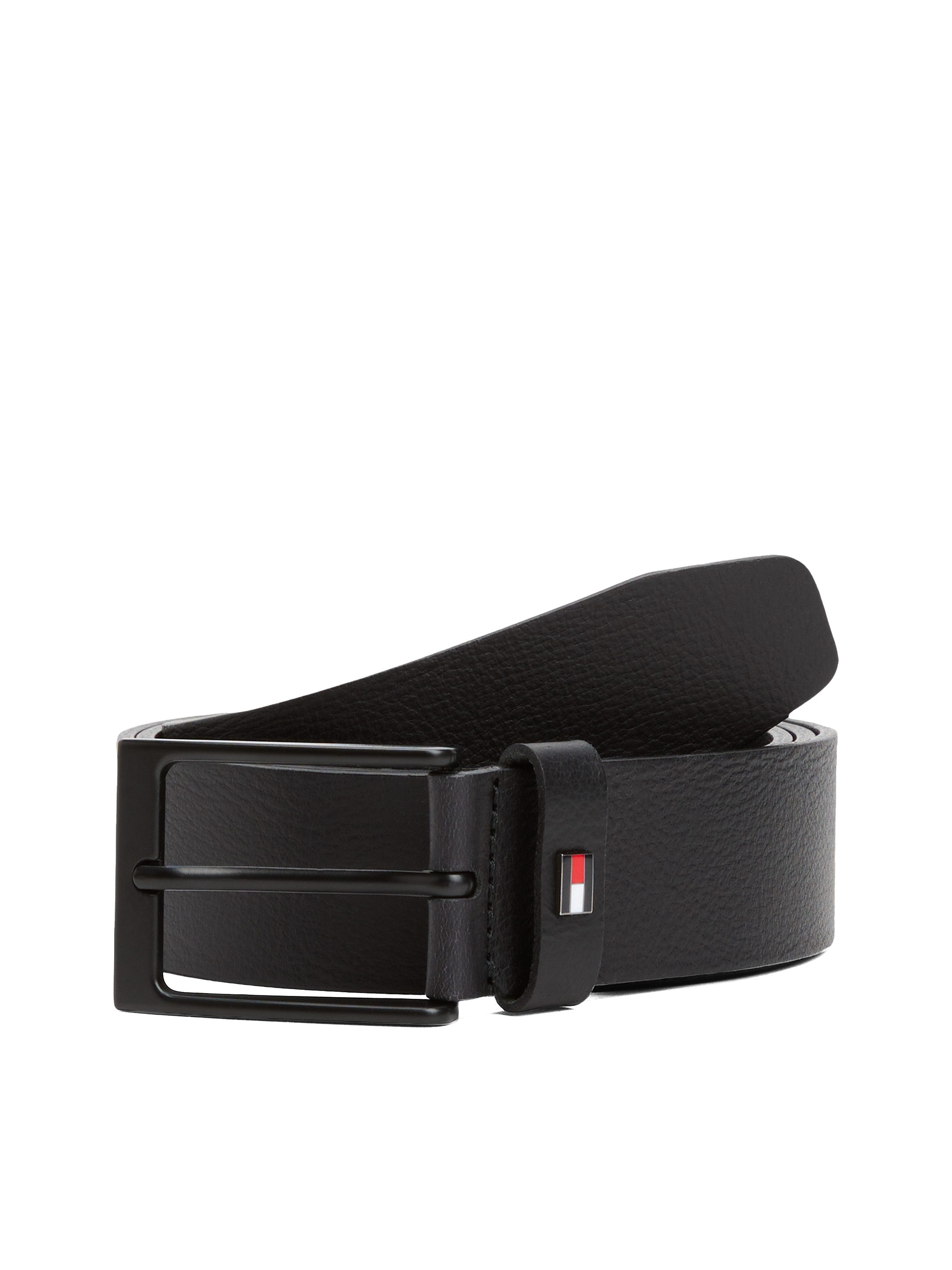 Tommy Hilfiger Leren riem LAYTON 3.5 Metalen patch, eenvoudige doornsluiting