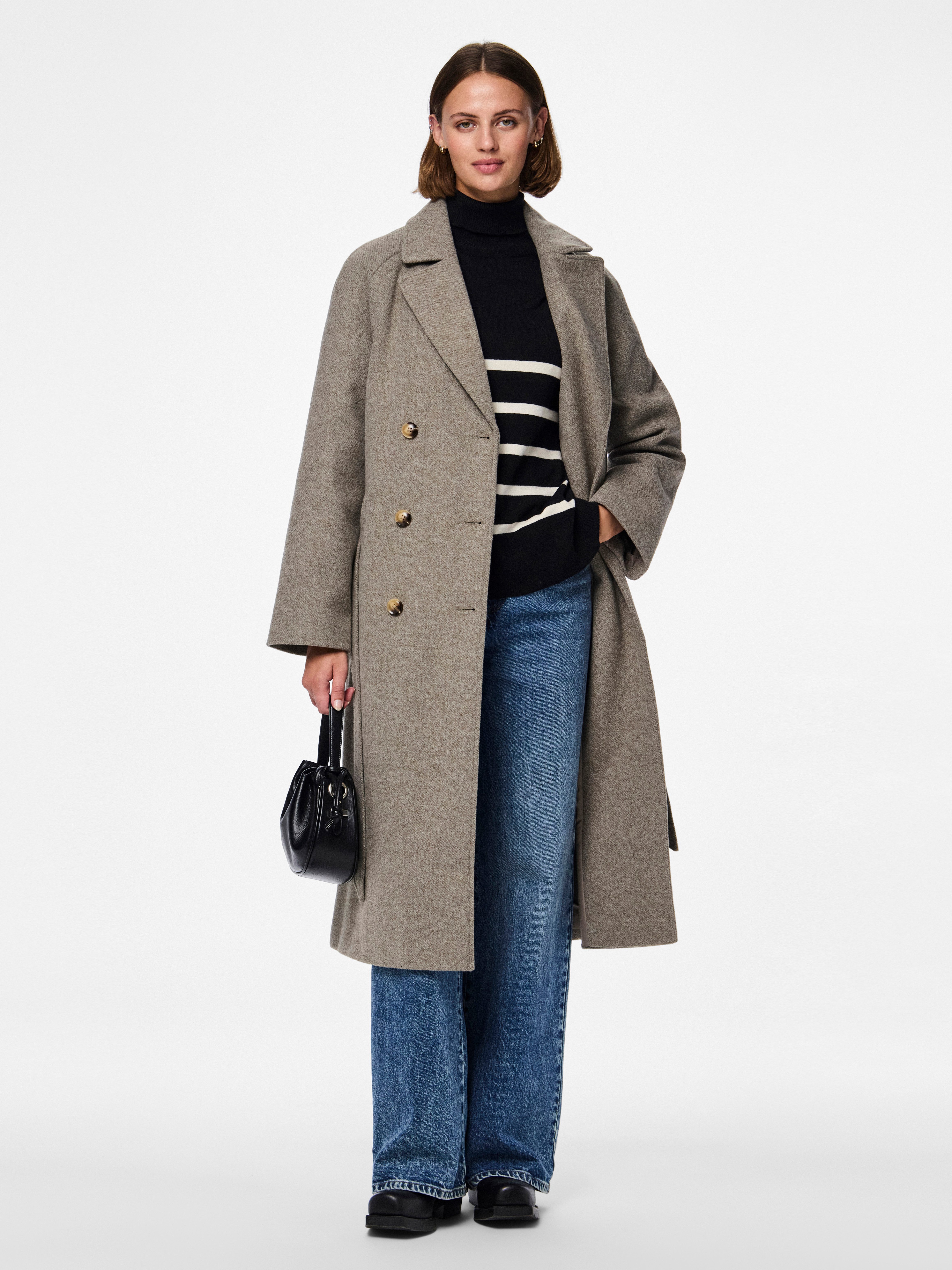 pieces Lange jas PCMARBEL LONG COAT NOOS