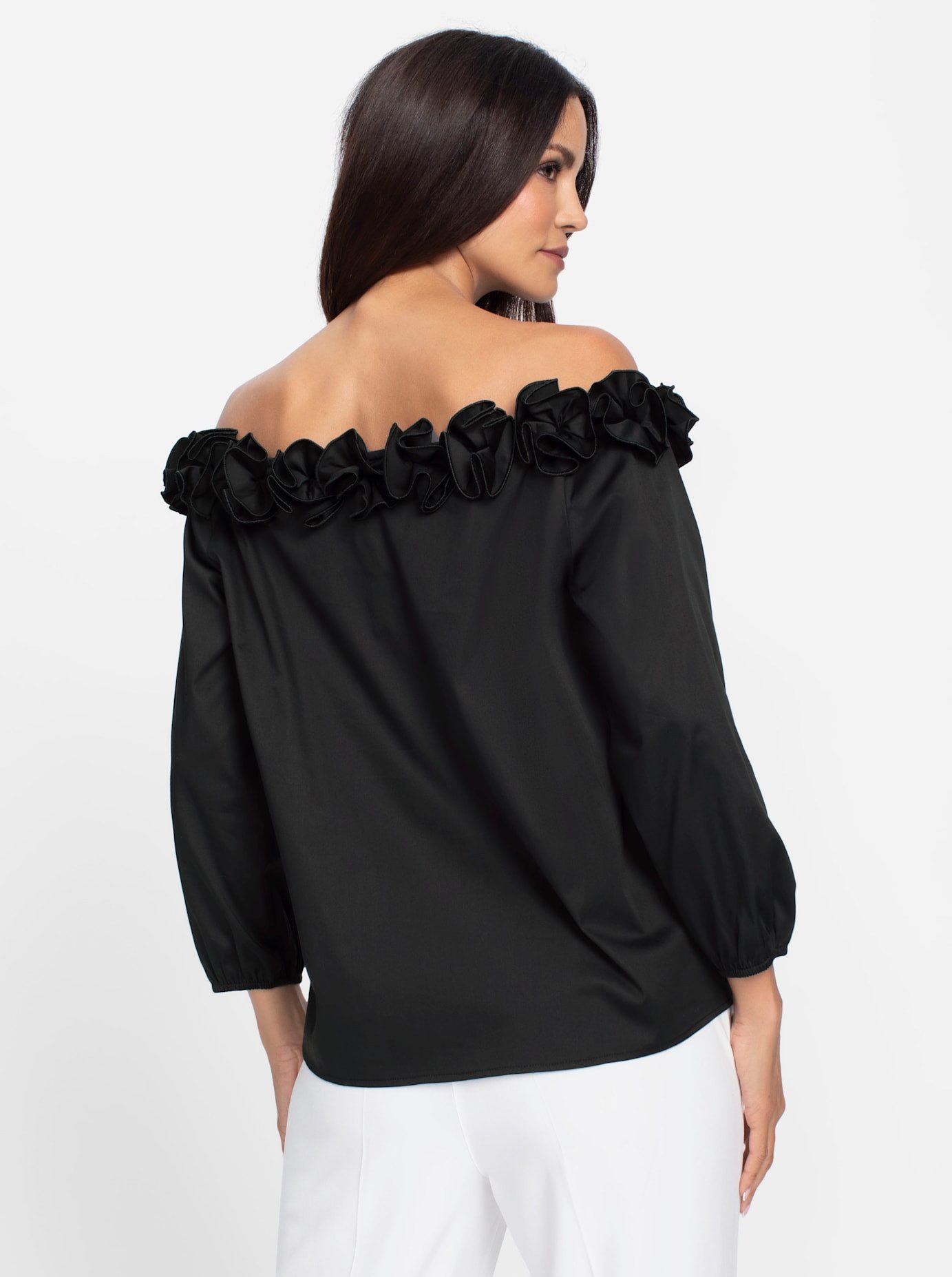 heine Blouse met carmenhals