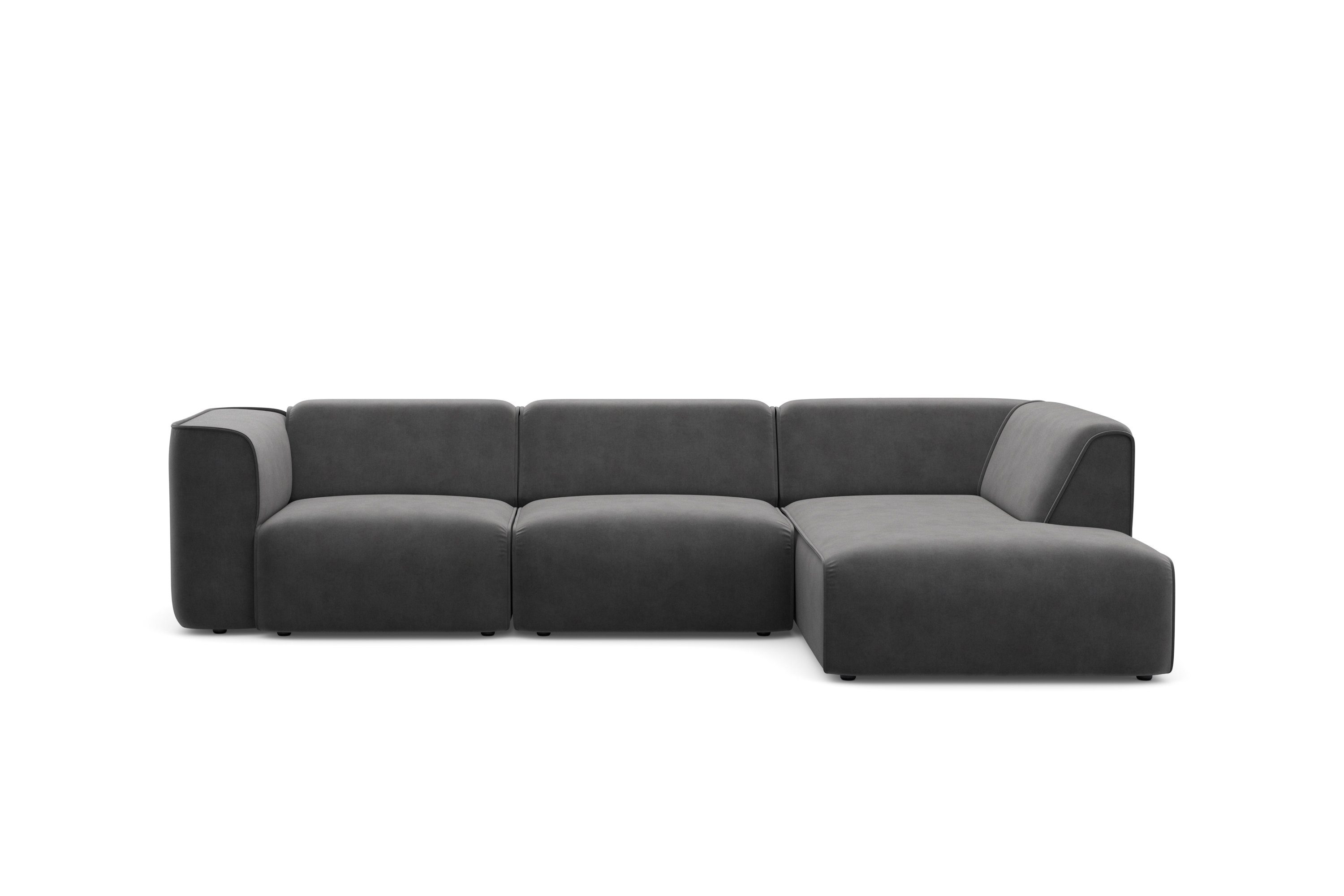 RAUM.ID Hoekbank Merid L-vorm, altijd uitbreidbaar met modules, B/D/H: 295/162/70 cm
