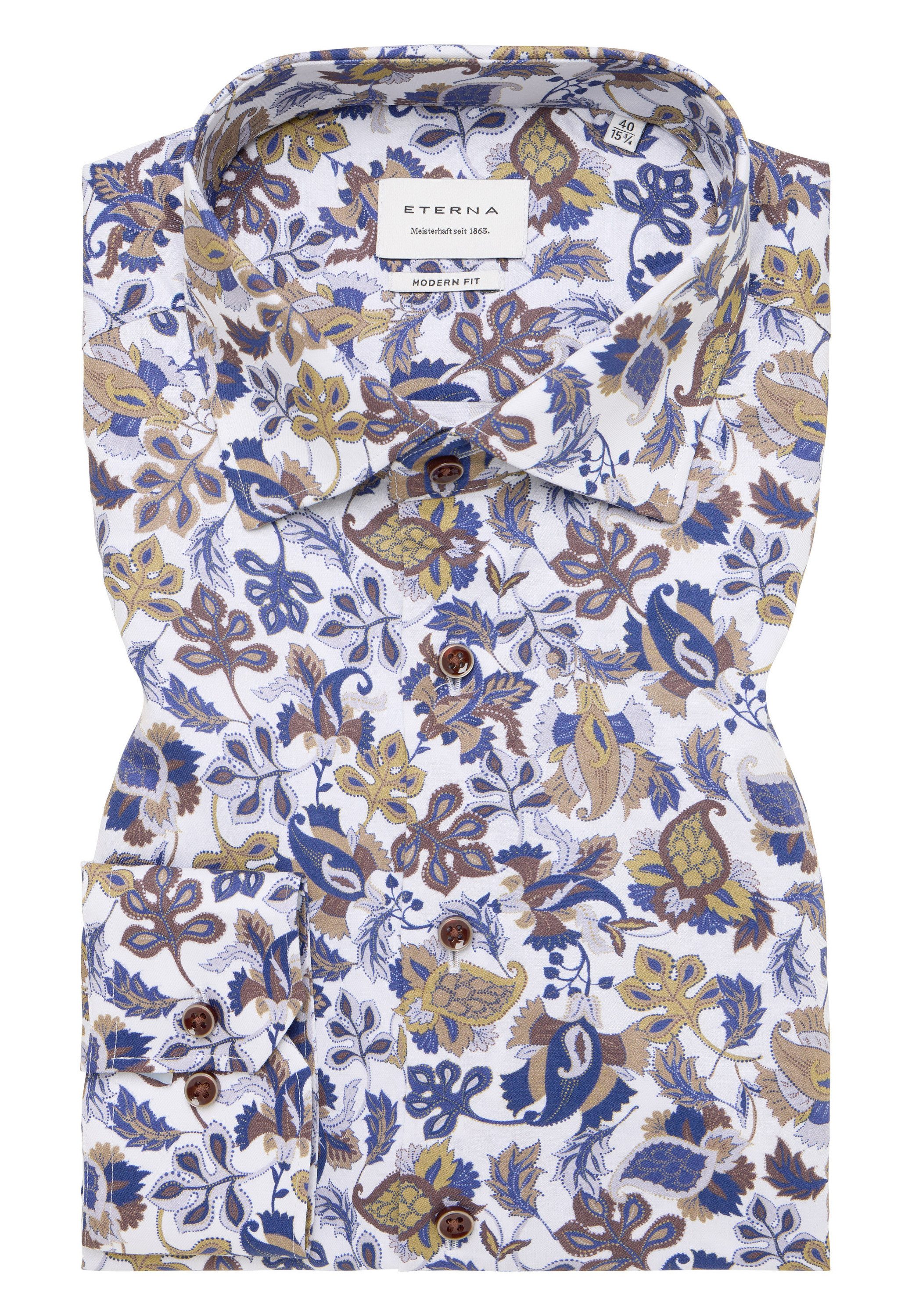 Eterna Overhemd met lange mouwen MODERN FIT NON IRON (strijkvrij)