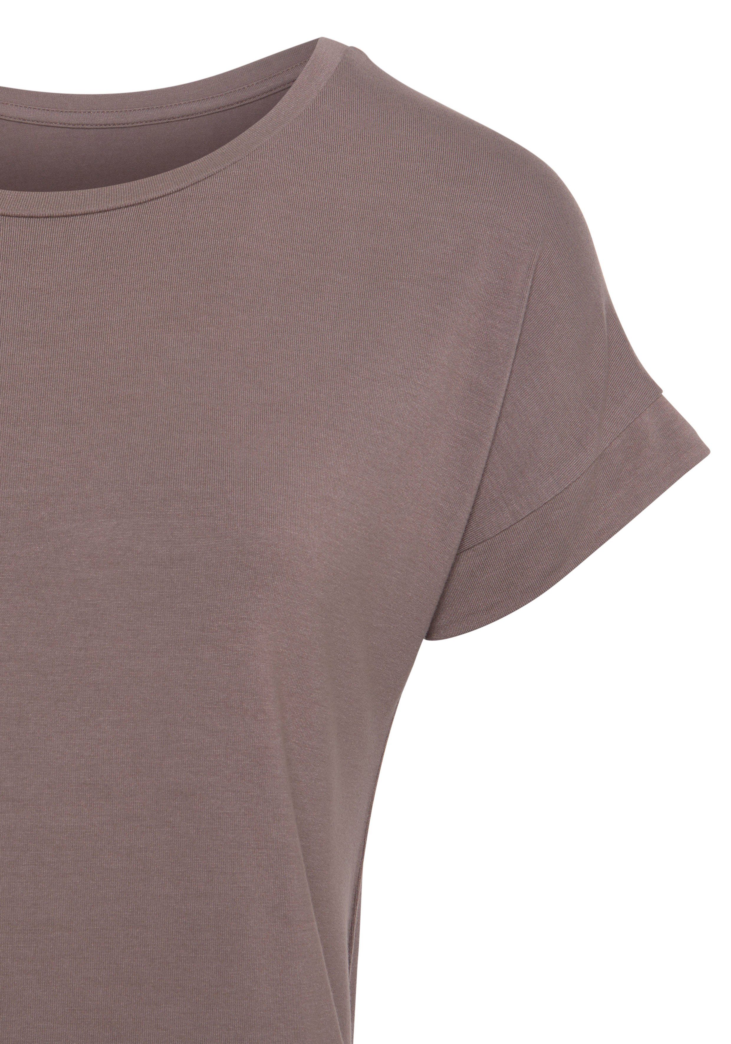 Vivance Shirt met korte mouwen Met elastiek in de band van zachte viscose-stretch