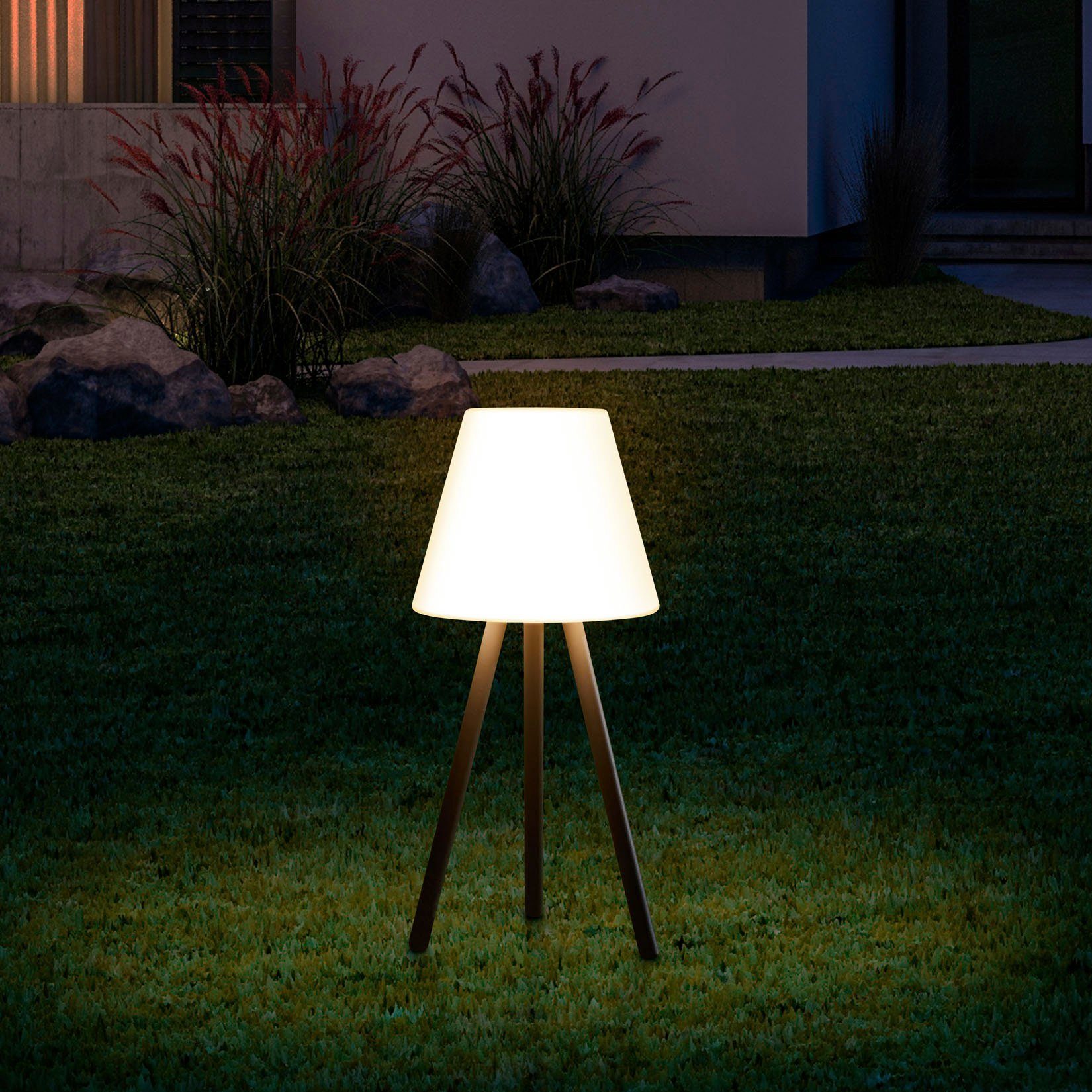 Paco Home Tafellamp ROBIN Driepotige buiten balkon voor buiten LED lamp retro Scandi