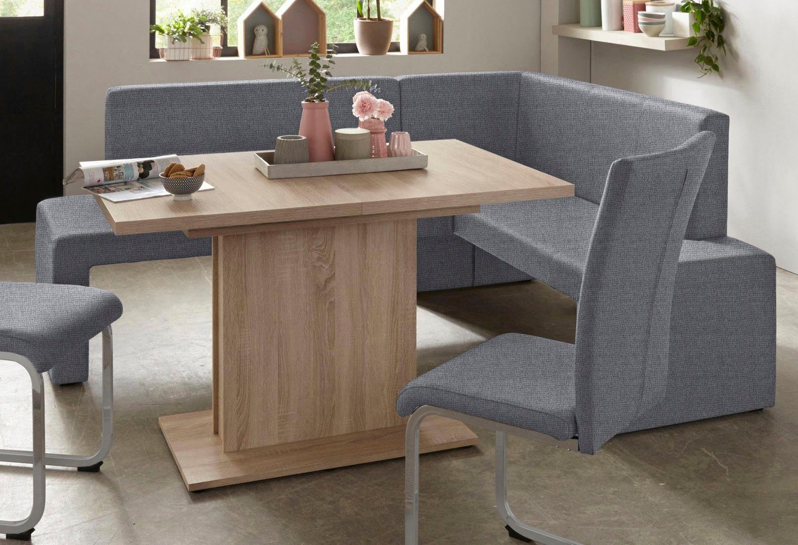 Home affaire Vrijdragende stoel Alex Stoel belastbaar tot 120 kg, frame in chroom-look (set, 2 stuks)