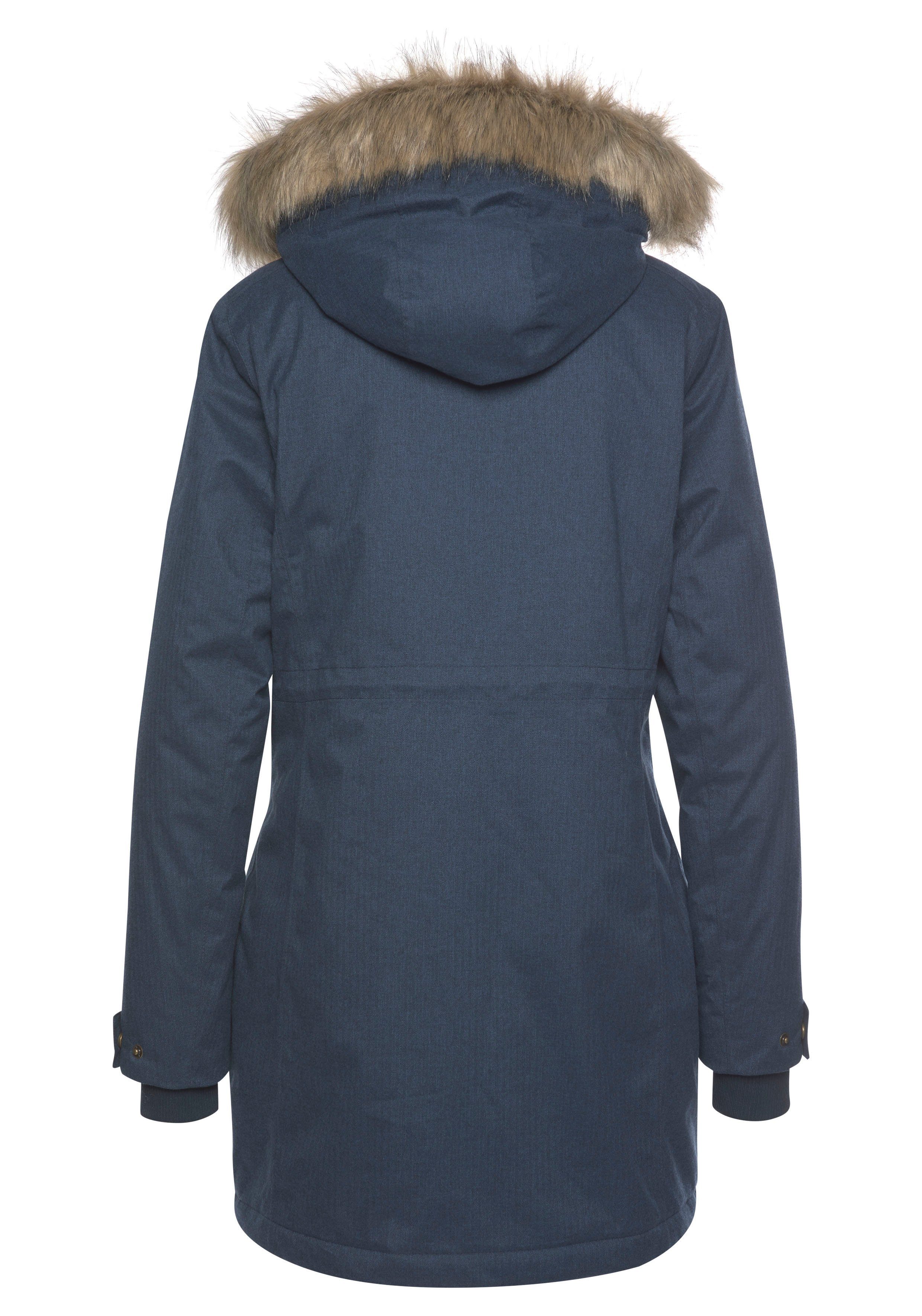 Polarino Functionele parka Ademend, winddicht en waterdicht. Warm gewatteerd.