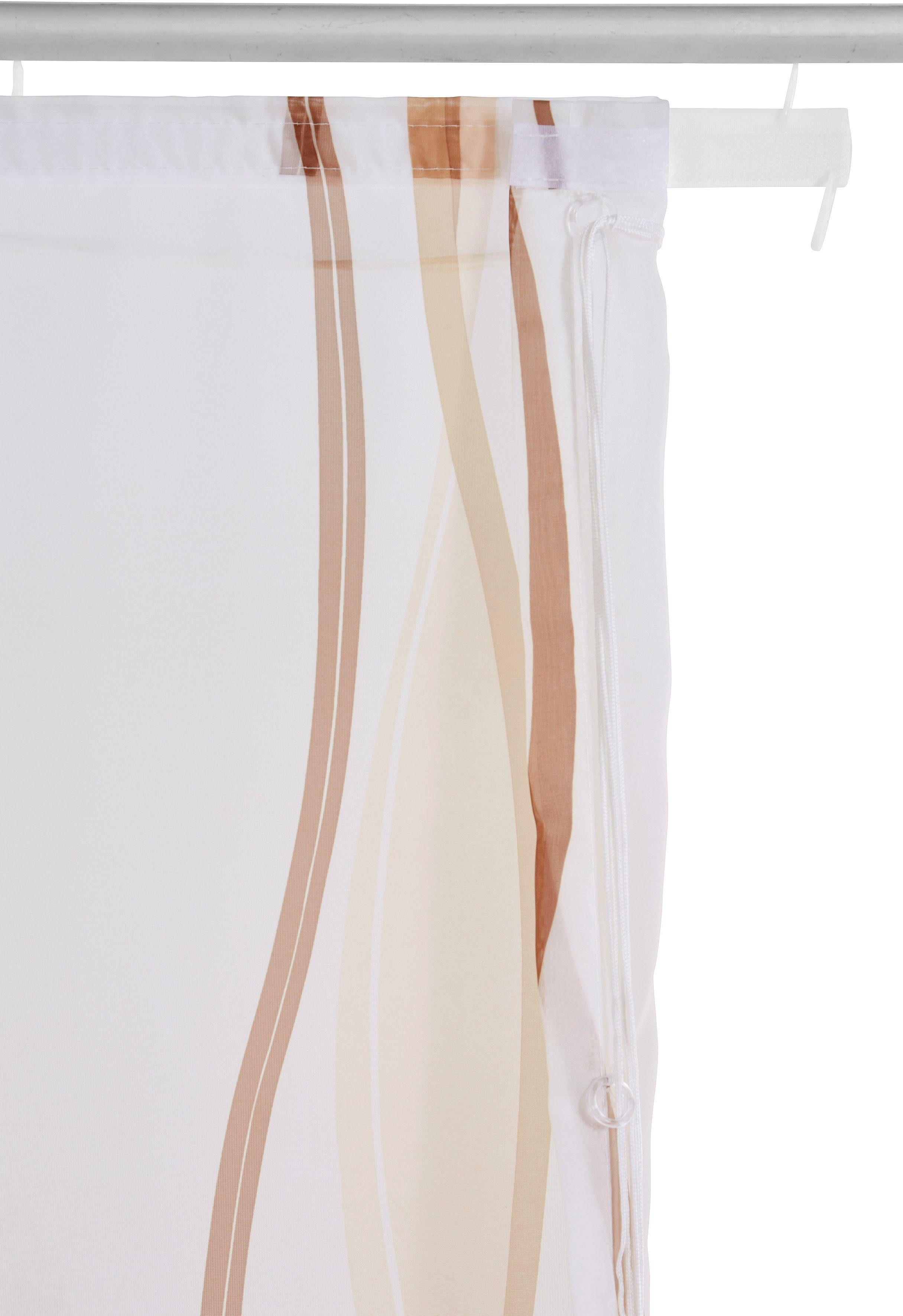 my home Romeins rolgordijn Dimona Transparant, voile, polyester, golven (1 stuk)