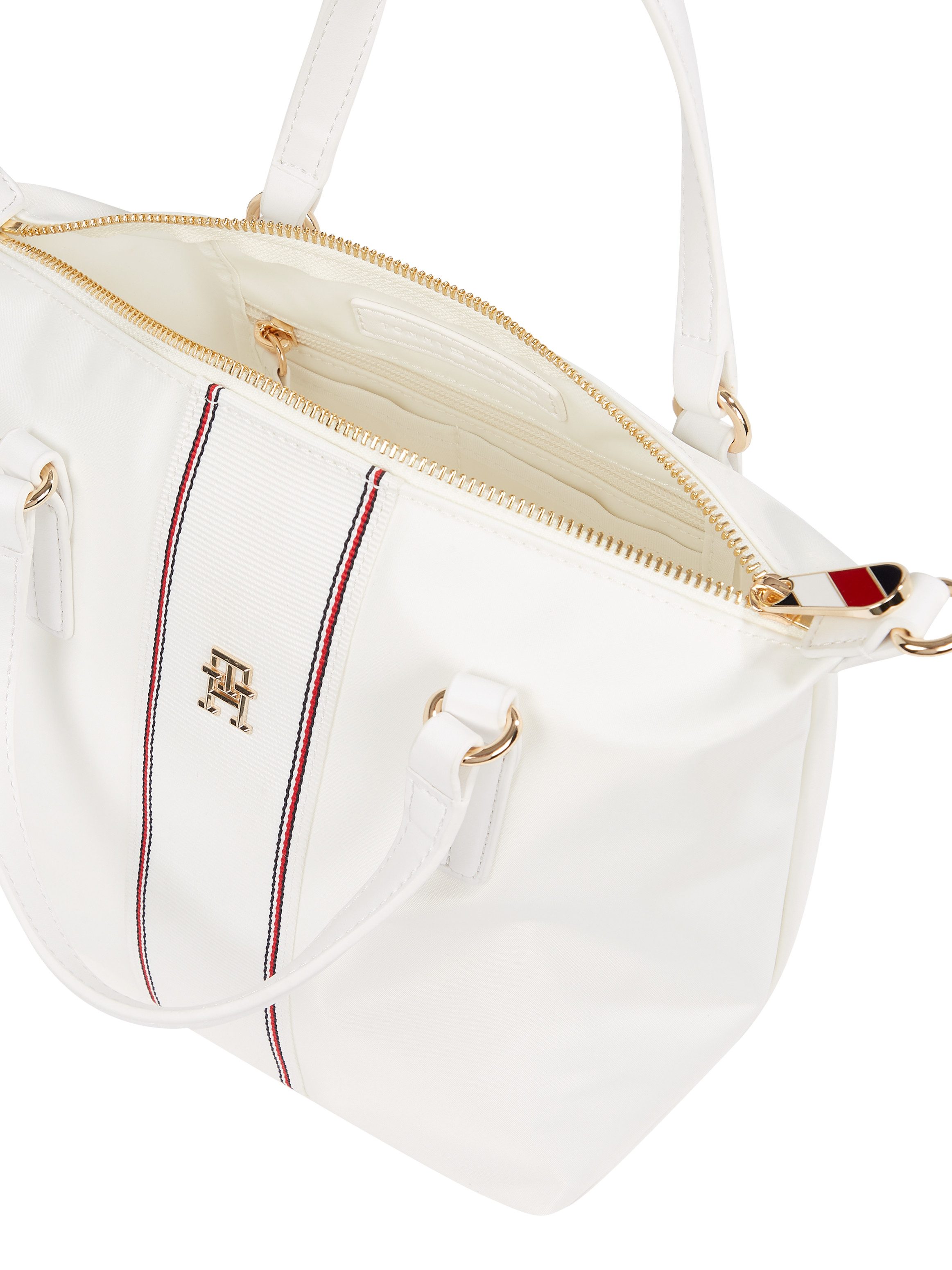 Tommy Hilfiger Draagtas POPPY SMALL TOTE CORP , dames schoudertas, handtas met kleurrijke rits