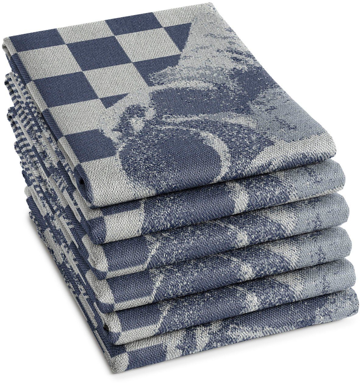 DDDDD Theedoek Milk van puur katoen, afmetingen per doek ca. 60x65 cm (set, 6-delig)
