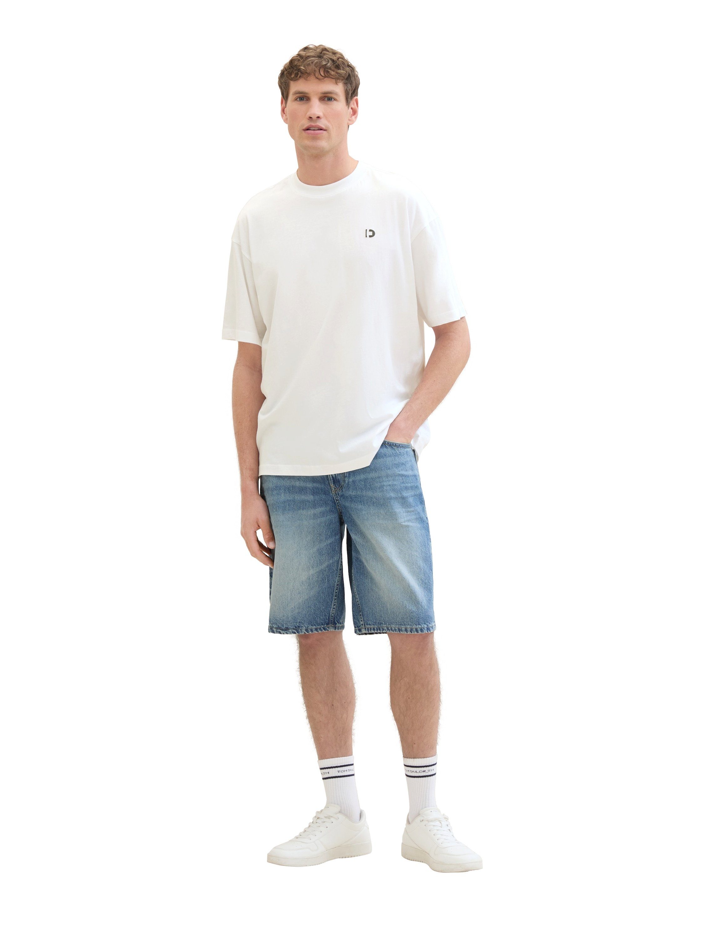 Tom Tailor Denim Jeansshort in authentieke used look