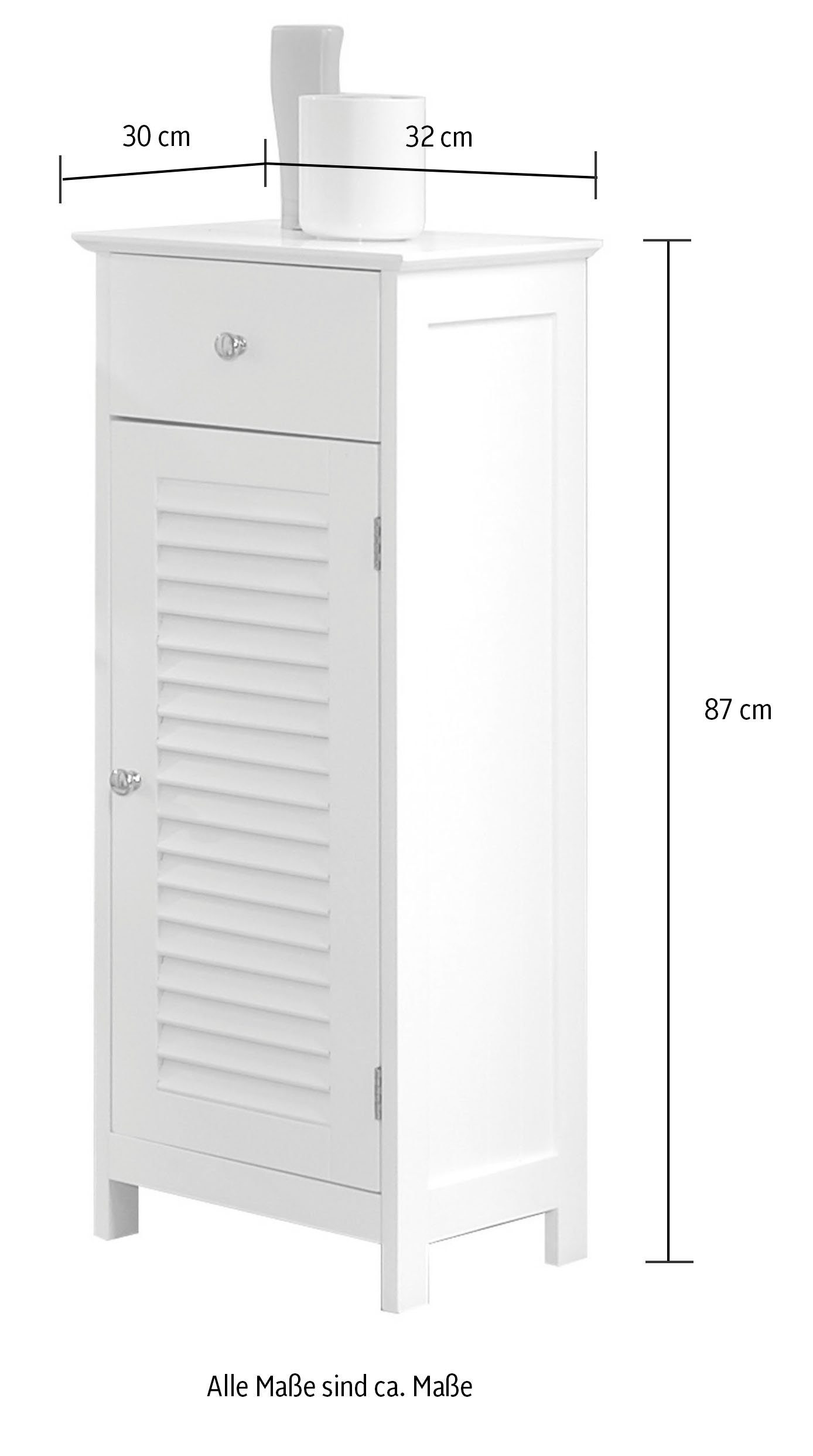 Saphir Badkamerserie Quickset 928 4-delig, wastafelonderkast met spiegel Onderkast, hangkast, 4 deuren, 1 lade, niche, wit glans (4-delig)
