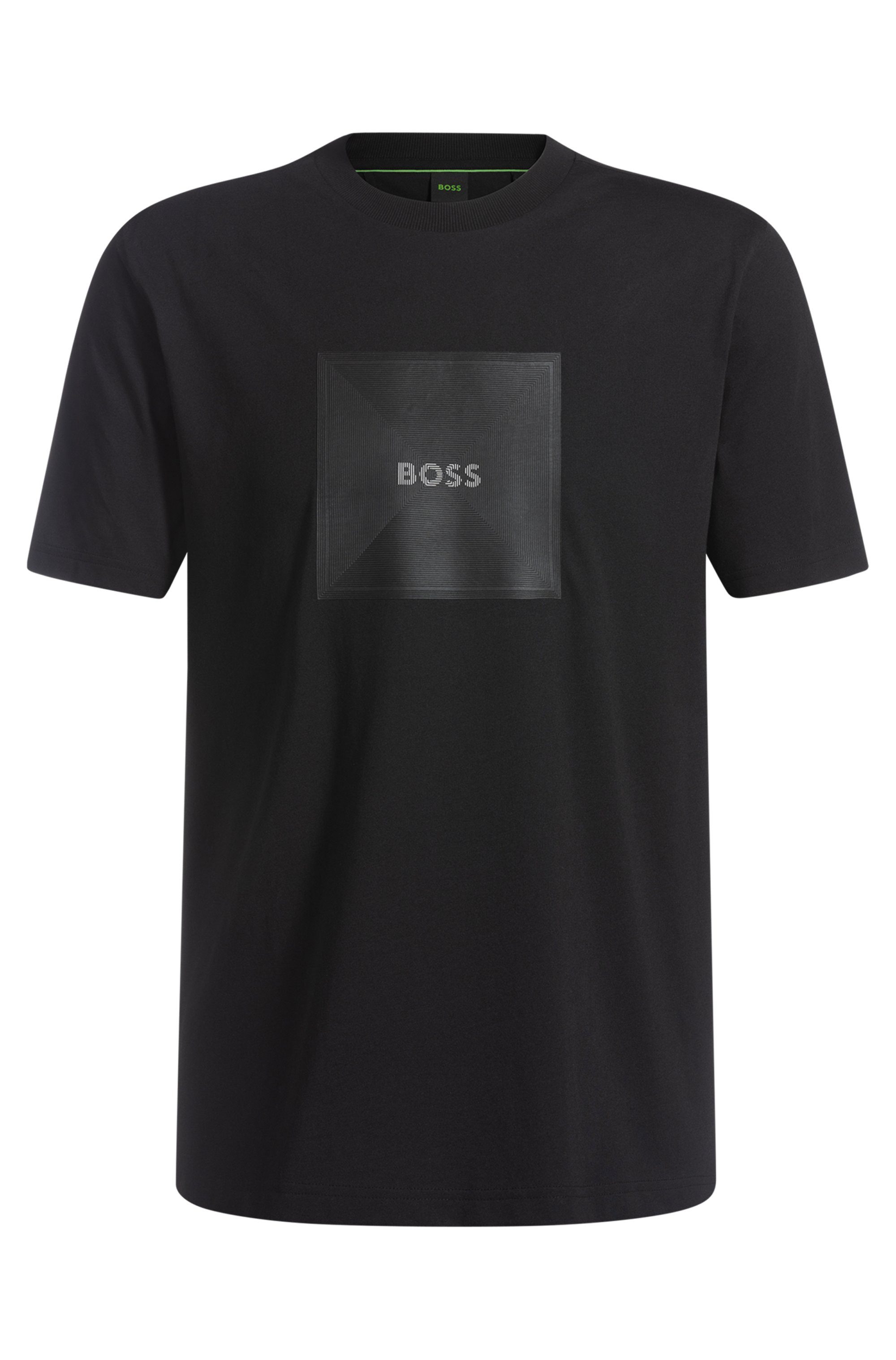 BOSS GREEN T-shirt Tee Logo Rib met grote print