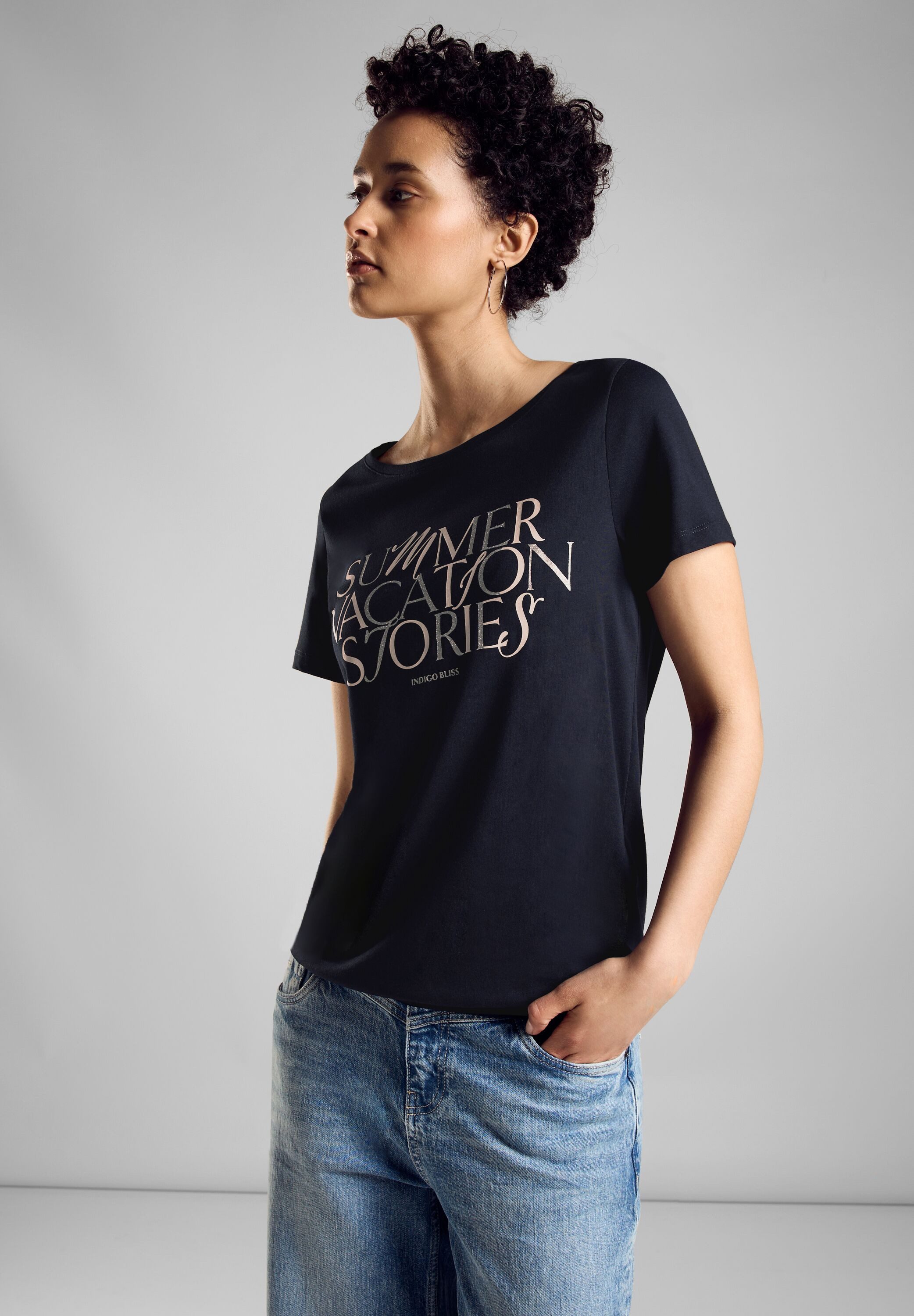 STREET ONE T-shirt met belettering