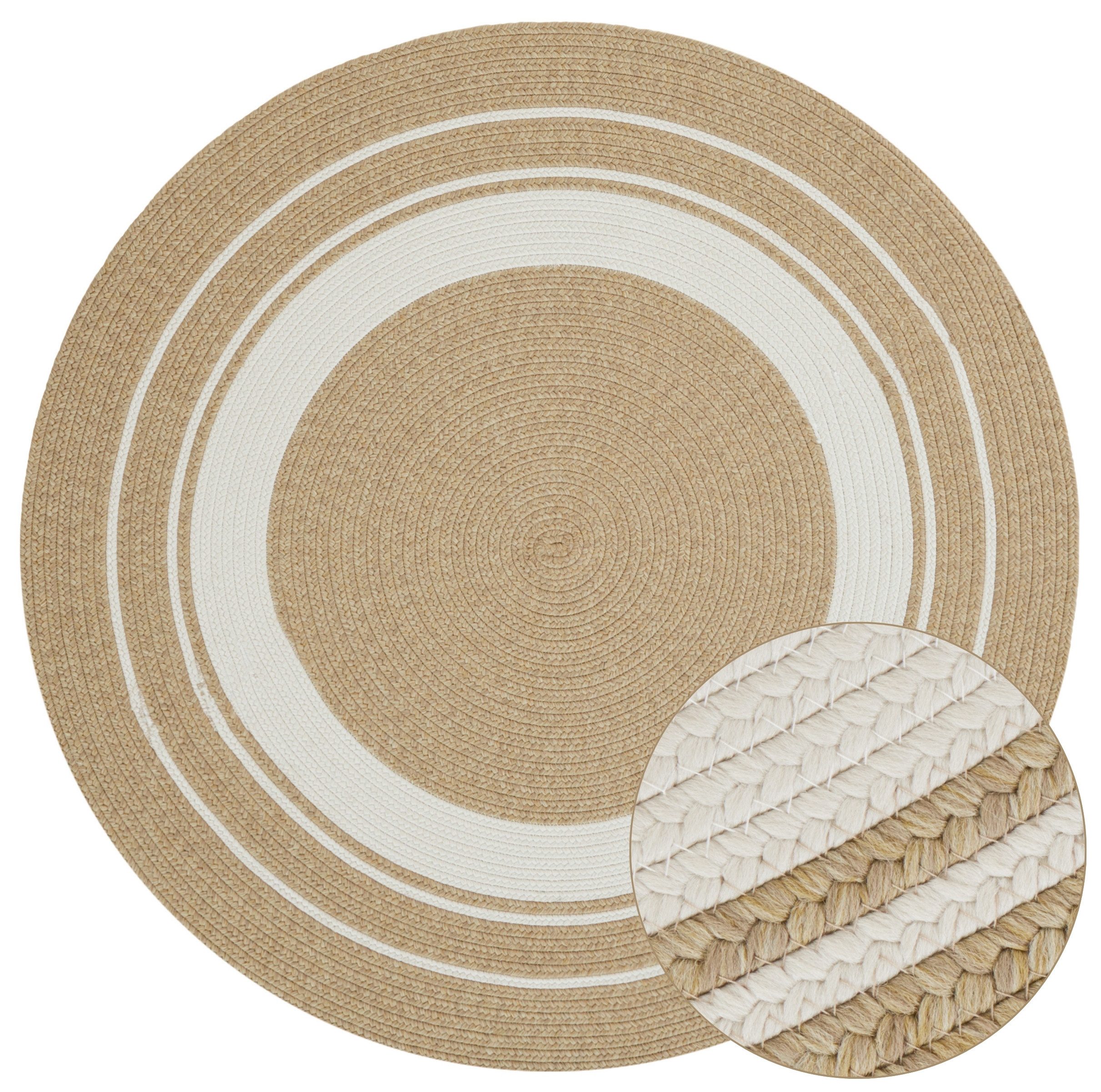 NORTHRUGS Vloerkleed Trenzado In- & Outdoor, Handmade-Look, Geweven, Weerbestendig, Balkon,...