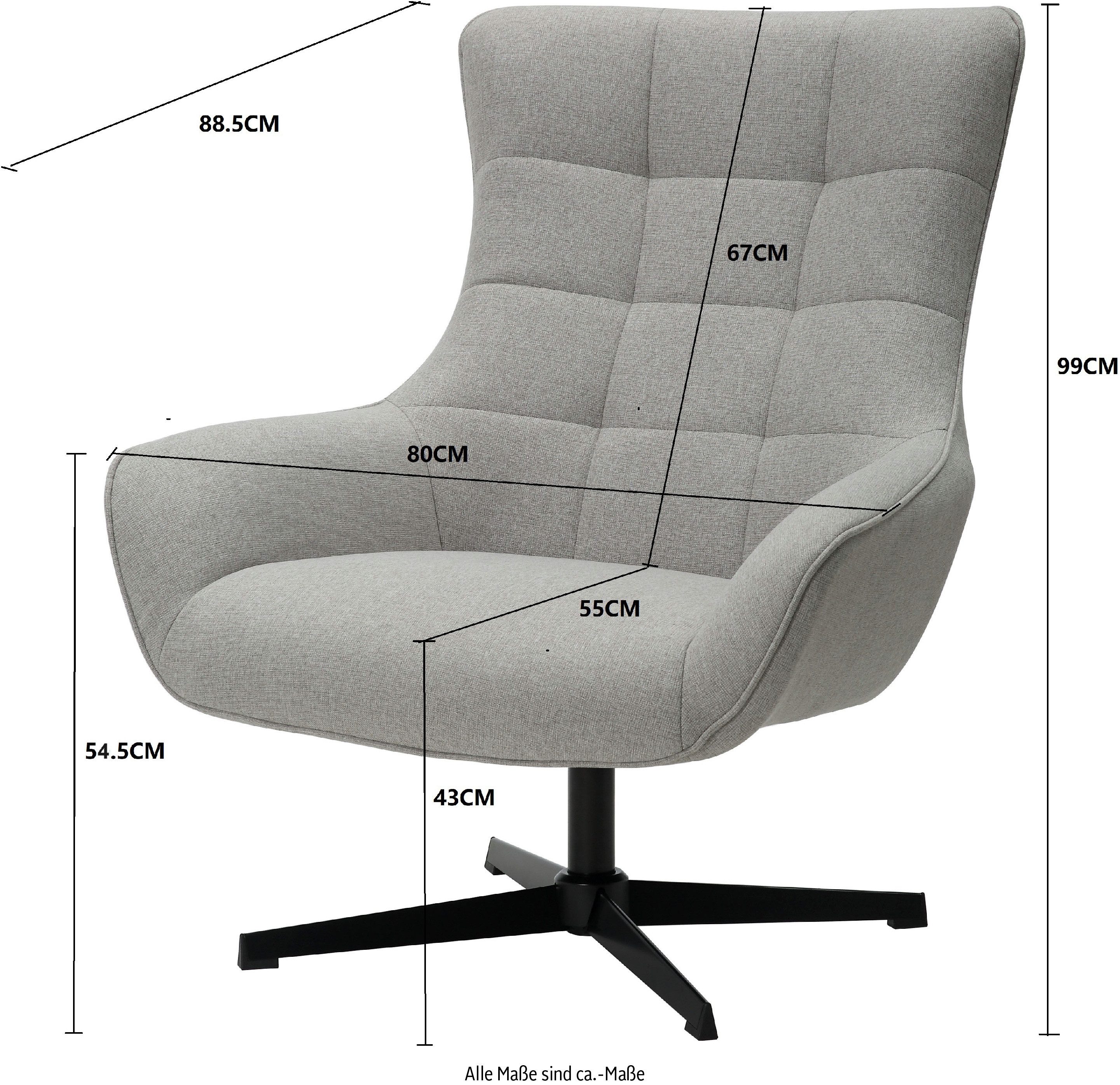 INOSIGN Oorfauteuil Lemoore, Relaxstoel, TV-stoel,