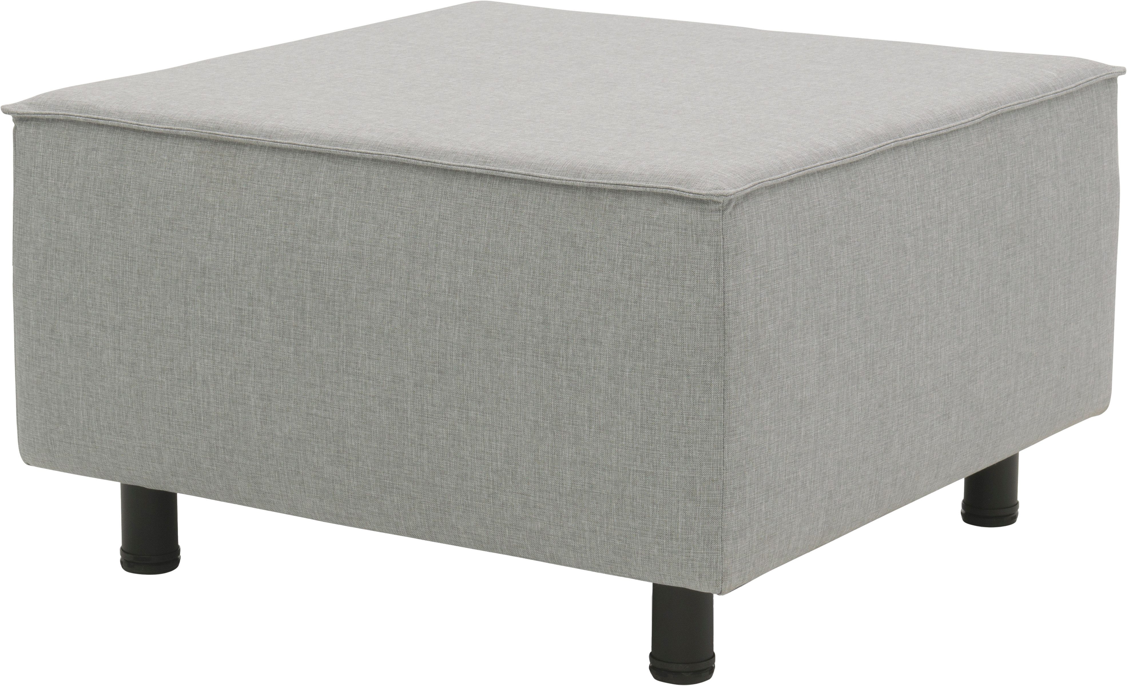DOMO collection Hocker Sonna, individueel uitbreidbaar Polsterhocker voor terras, tuin en balkon, speciaal voor buiten hockers zilver(kleur)
