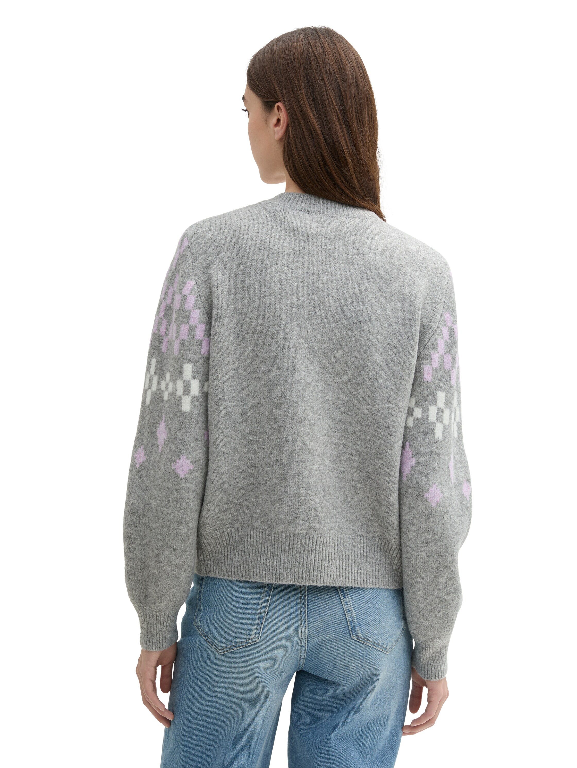Tom Tailor Denim Cardigan met knoopsluiting en jacquard-patroon