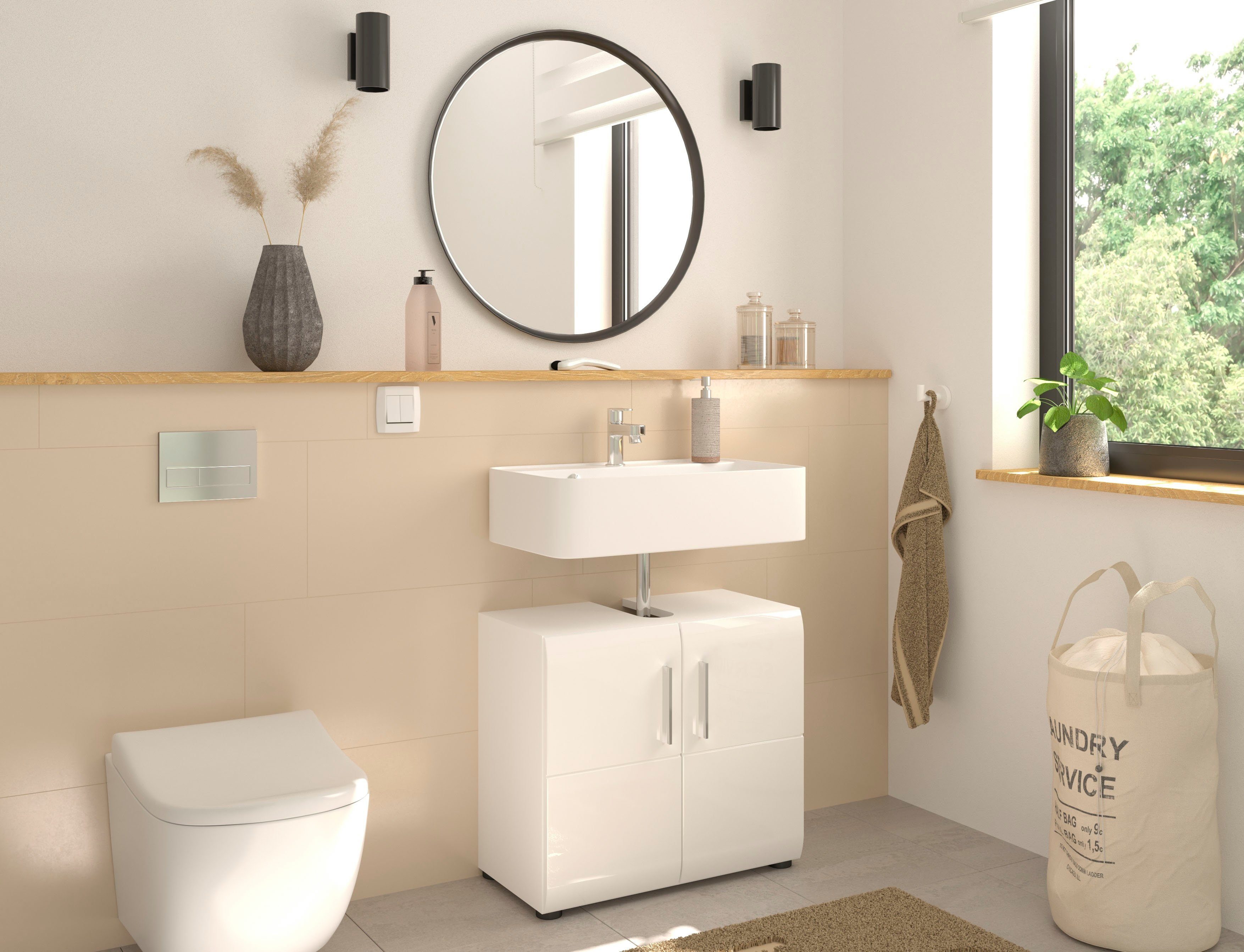 INOSIGN Wastafelonderkast FLORENZ, TOPSELLER!, Breedte 60 cm, 1 legplank, 2 vakken