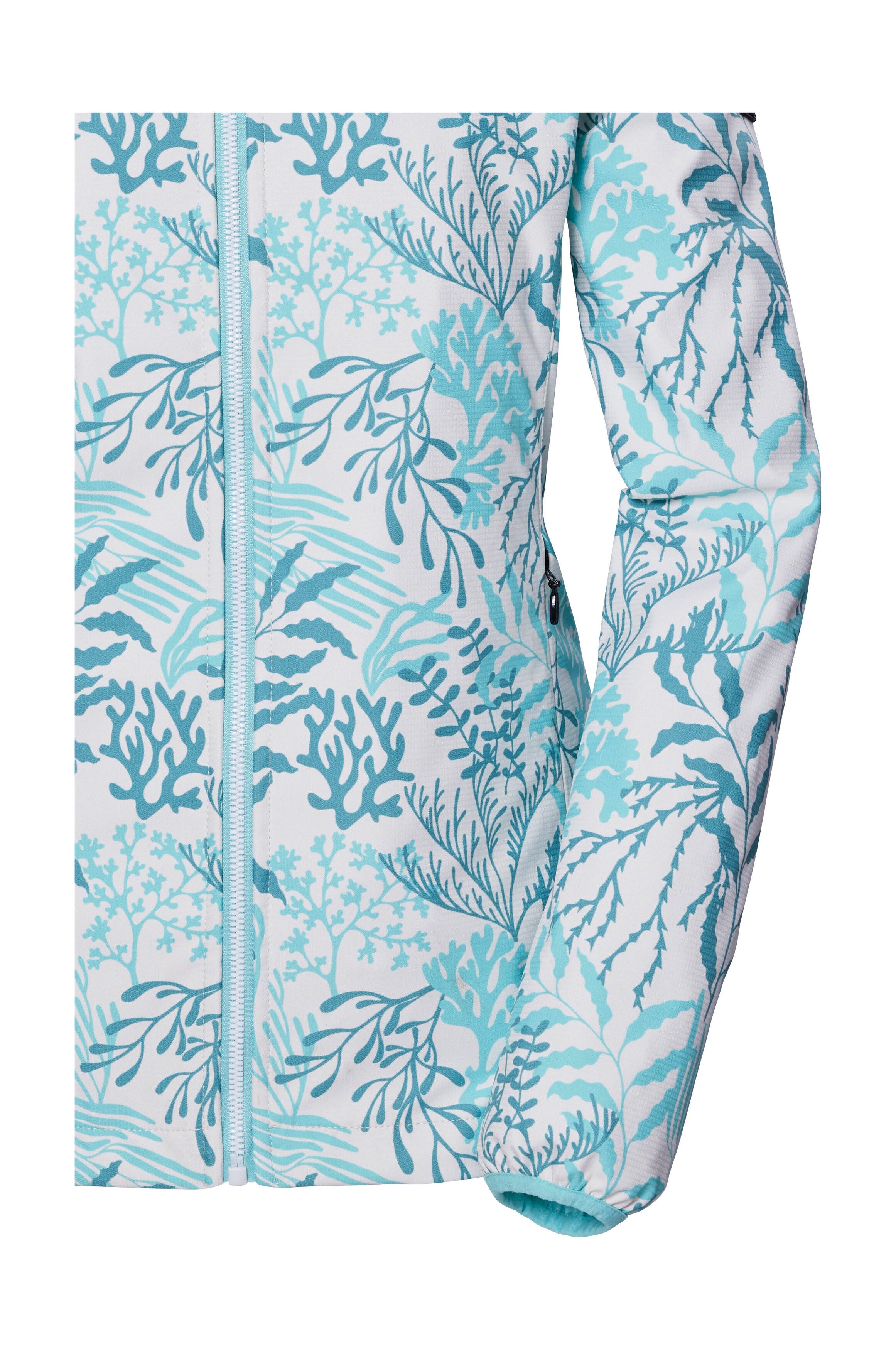 Killtec Softshell-jack KOS 56 WMN SFTSHLL JCKT Waterafstotende, winddichte softshelljack met bloemprint