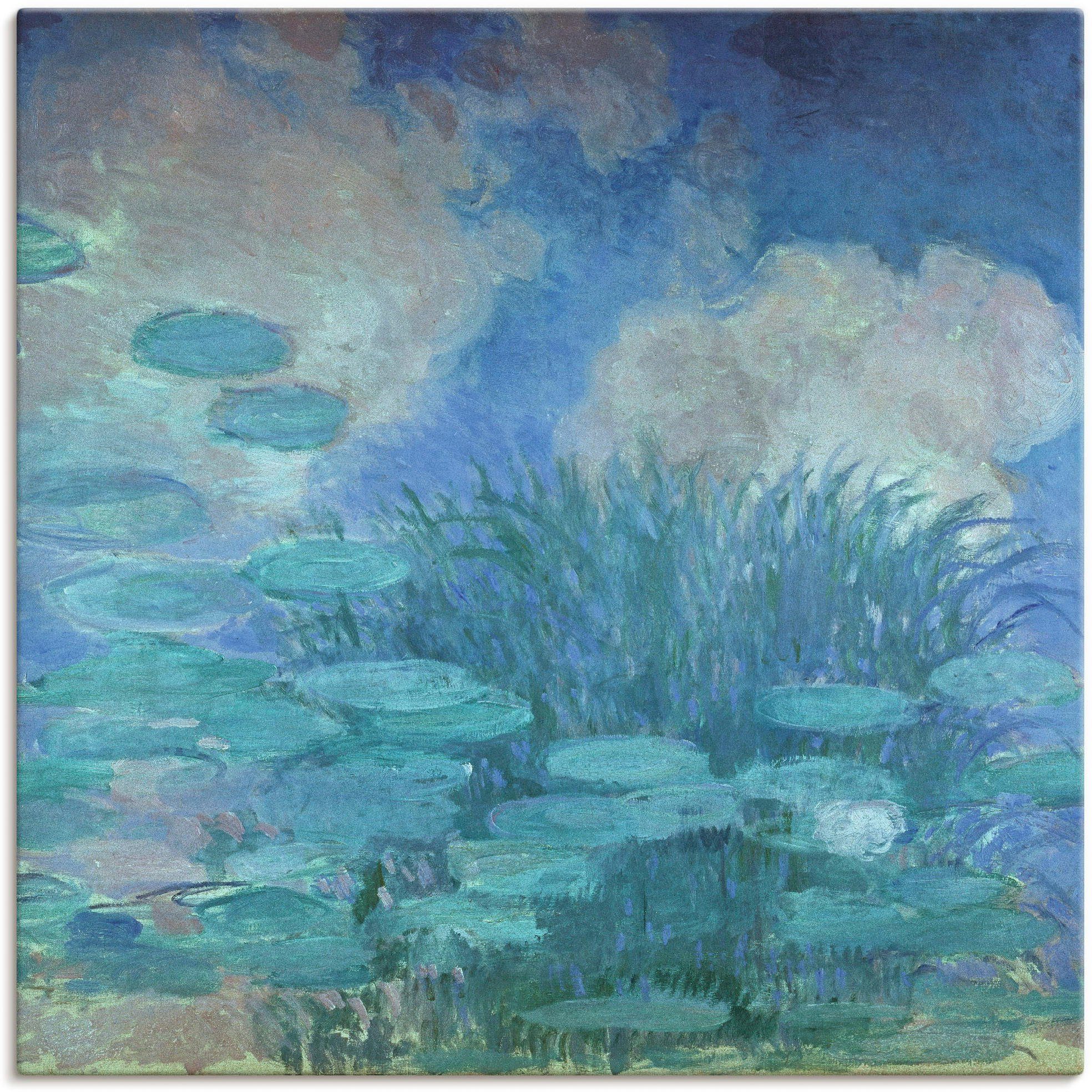 Artland Artprint Waterlelies (harmonie in blauw). 1914-1917 in vele afmetingen & productsoorten -artprint op linnen, poster, muursticker / wandfolie ook geschikt voor de badkamer (