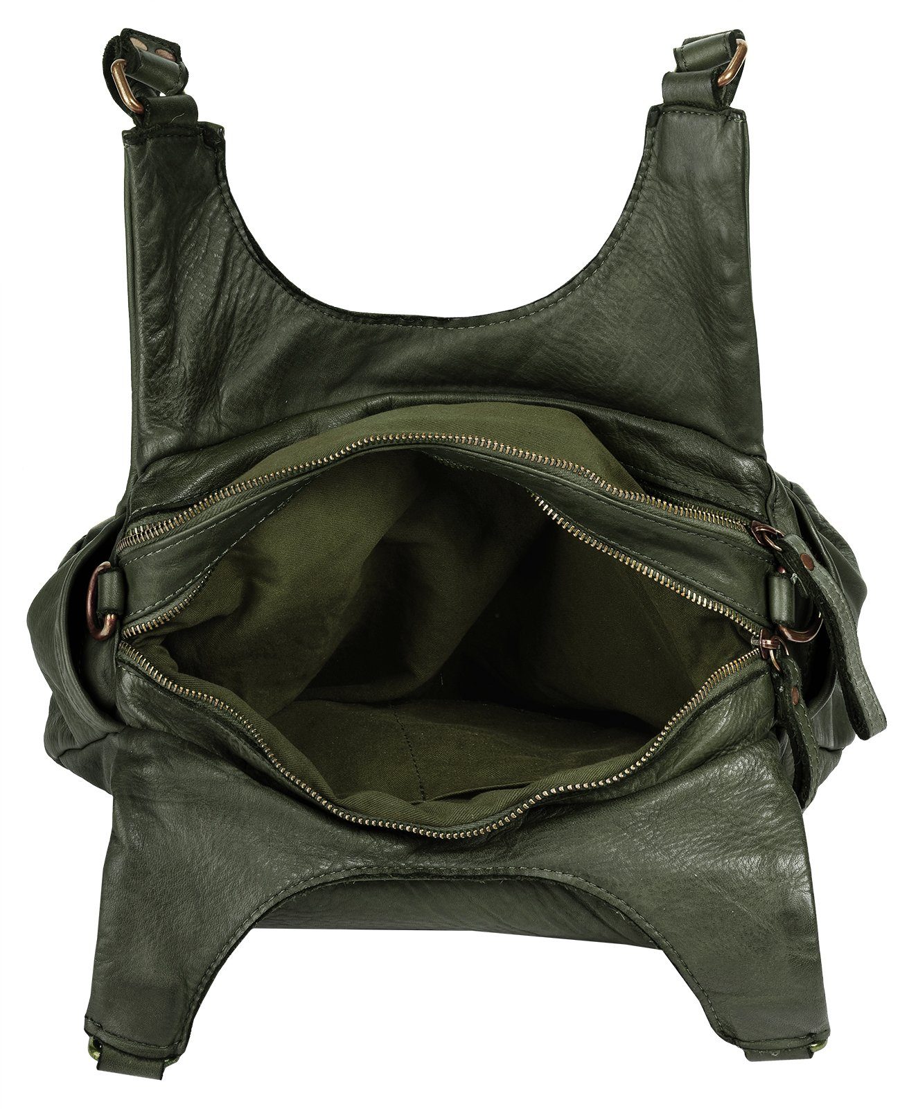 Samantha Look Schoudertas echt leer, made in italy