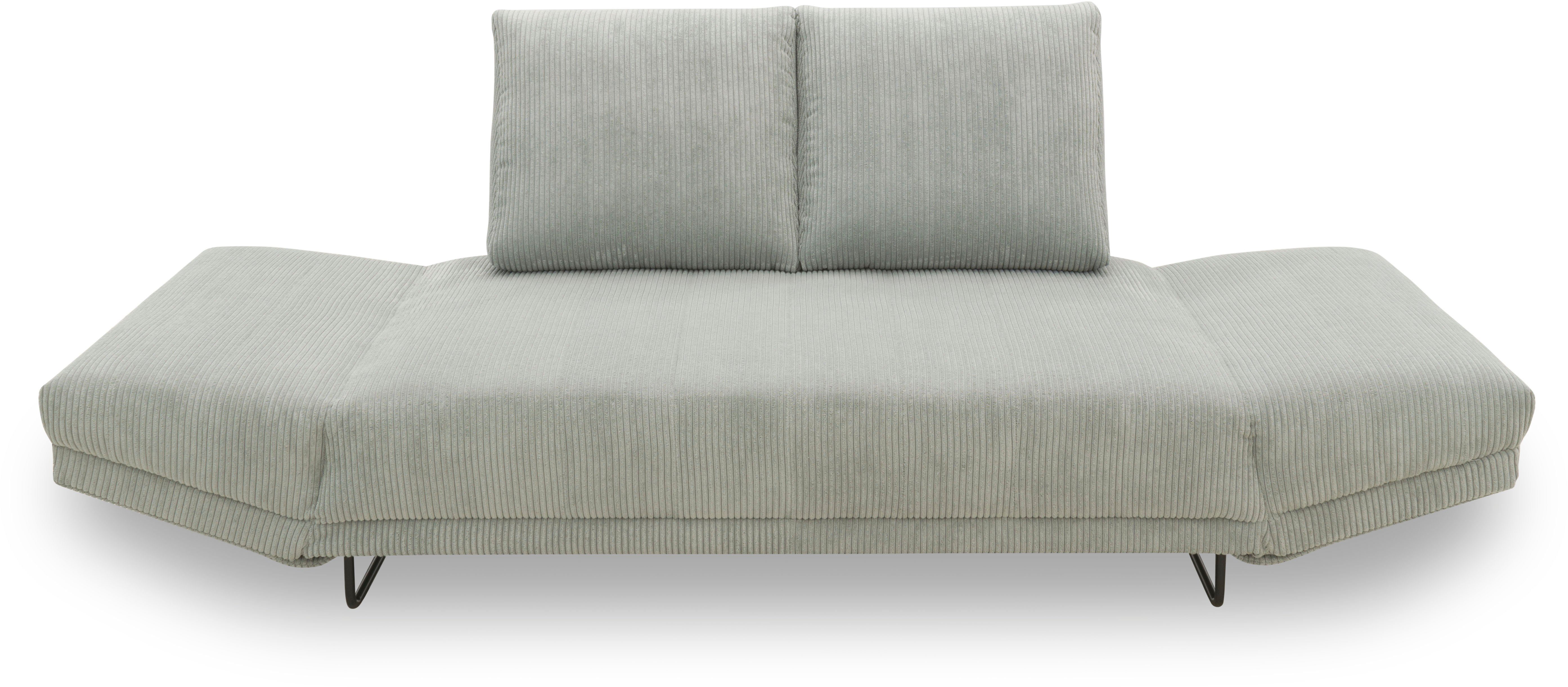 INOSIGN Slaapbank Jadelyn met opklapbare armleuningen, Binnenvering, ribfluwelen bekleding, incl. 2 armleuningkussens, ligoppervlak 97 x 250 cm