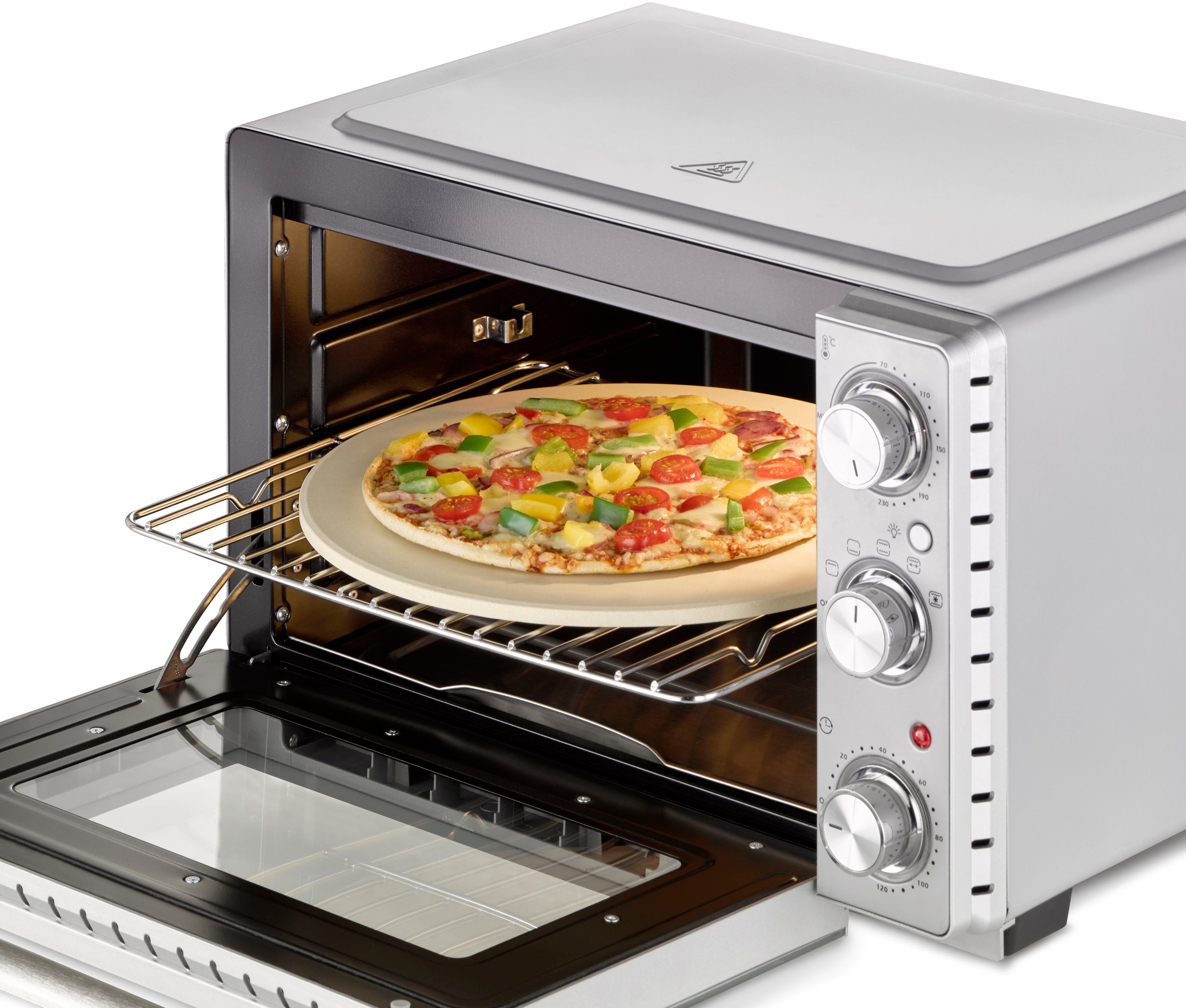 Caso Mini-oven TO 26 SilverStyle met roterend draaispit