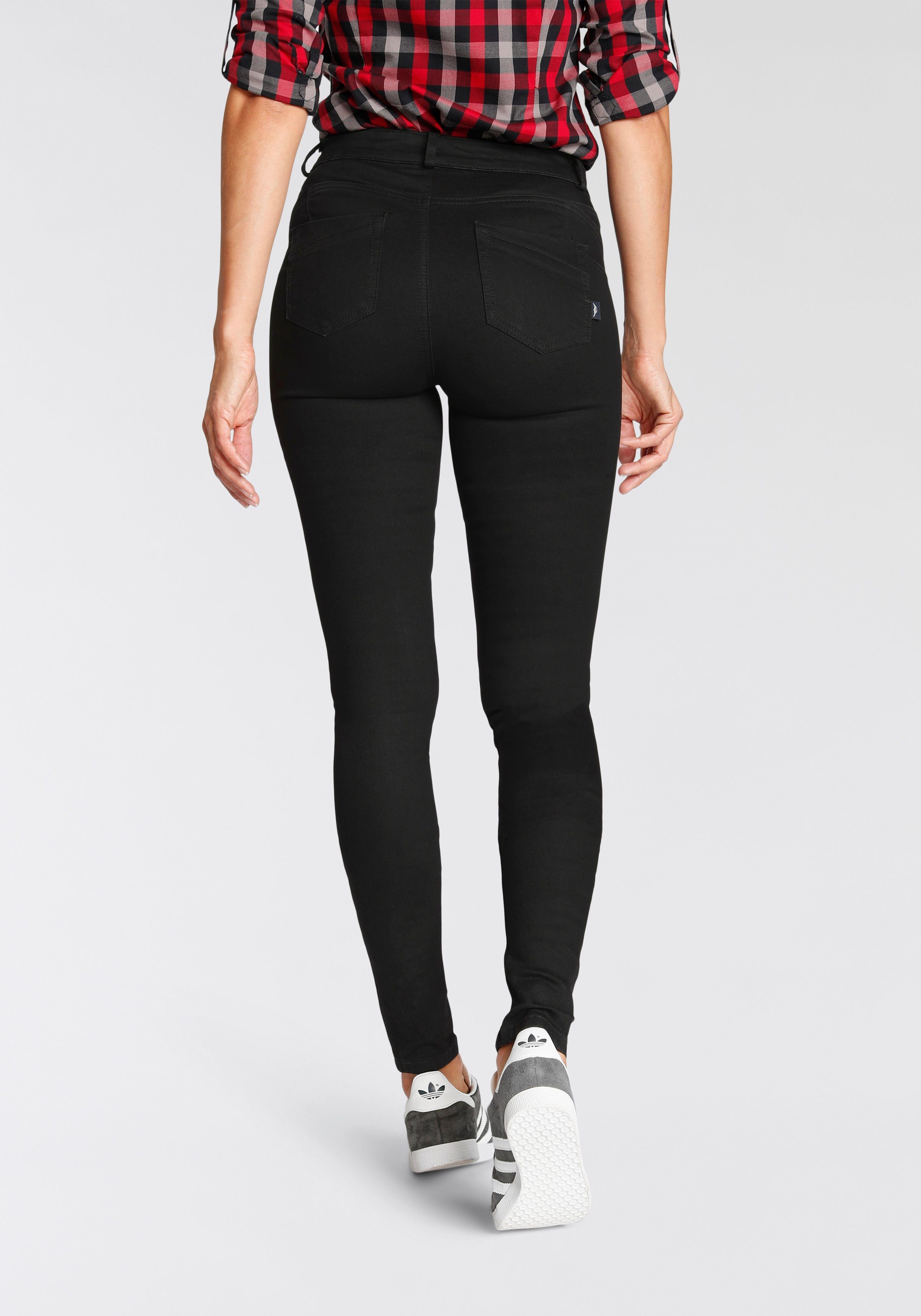 Arizona Skinny fit jeans Ultra Stretch skinny-fit, geaccentueerde taille, shaping-effect, high waist dames skinny jeans maat 50 zwart