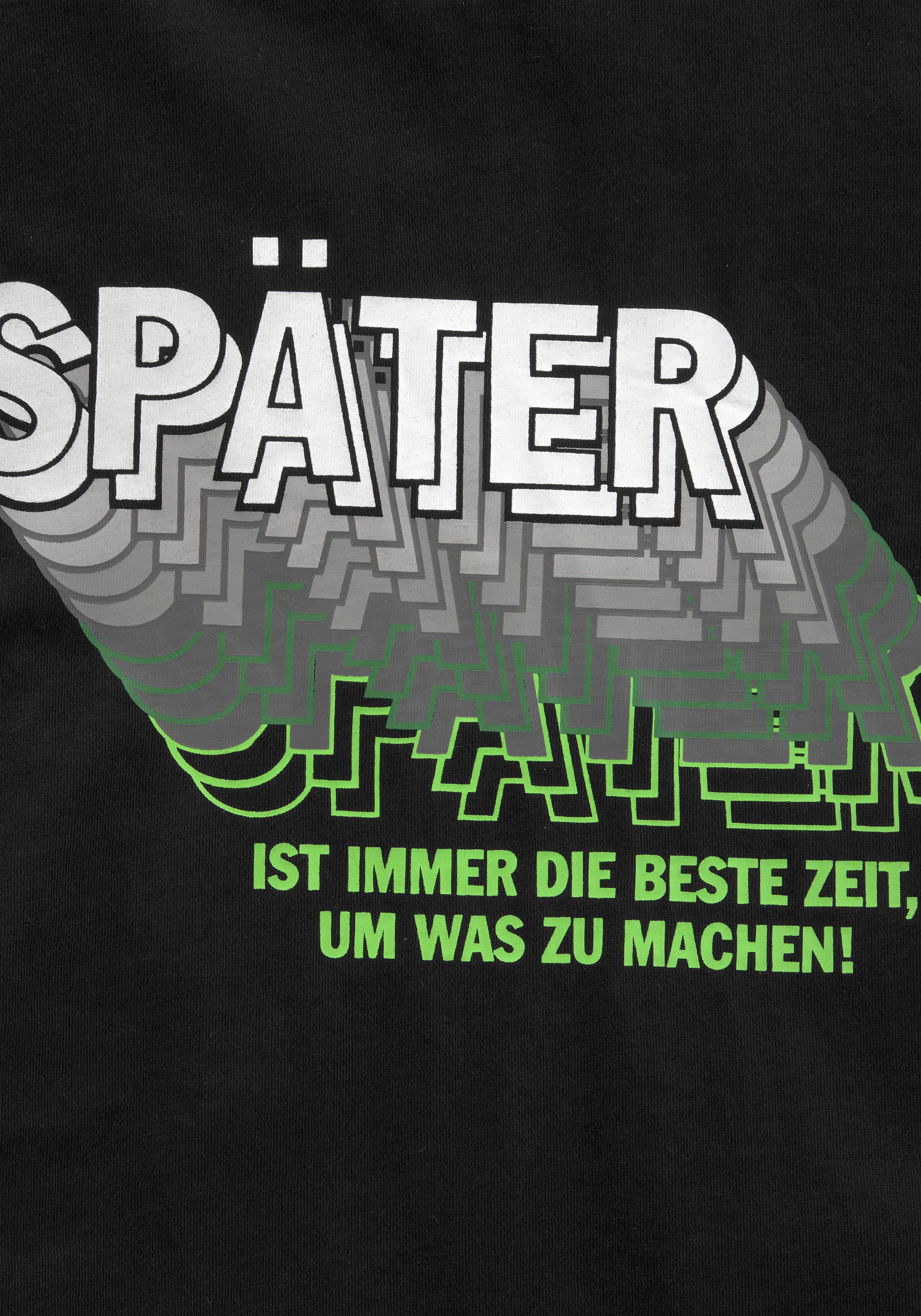 KIDSWORLD T-shirt SPÄTER...... Korte mouwen, perfecte pasvorm, met coole statements en slogans