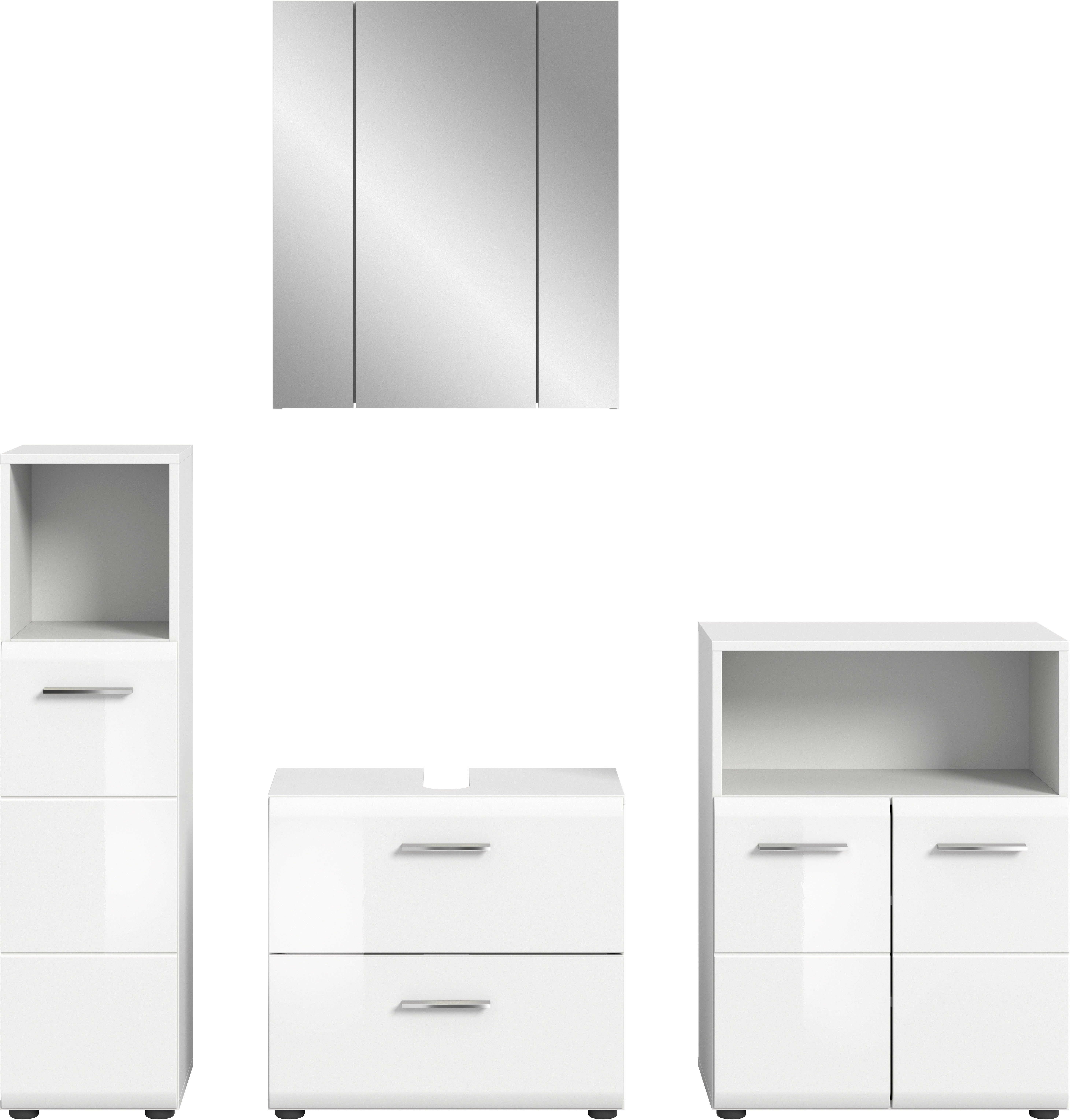 INOSIGN Badmeubelset FLORENZ, TOPSELLER!, 4-delige badcombinatie, hoogwaardige MDF-front