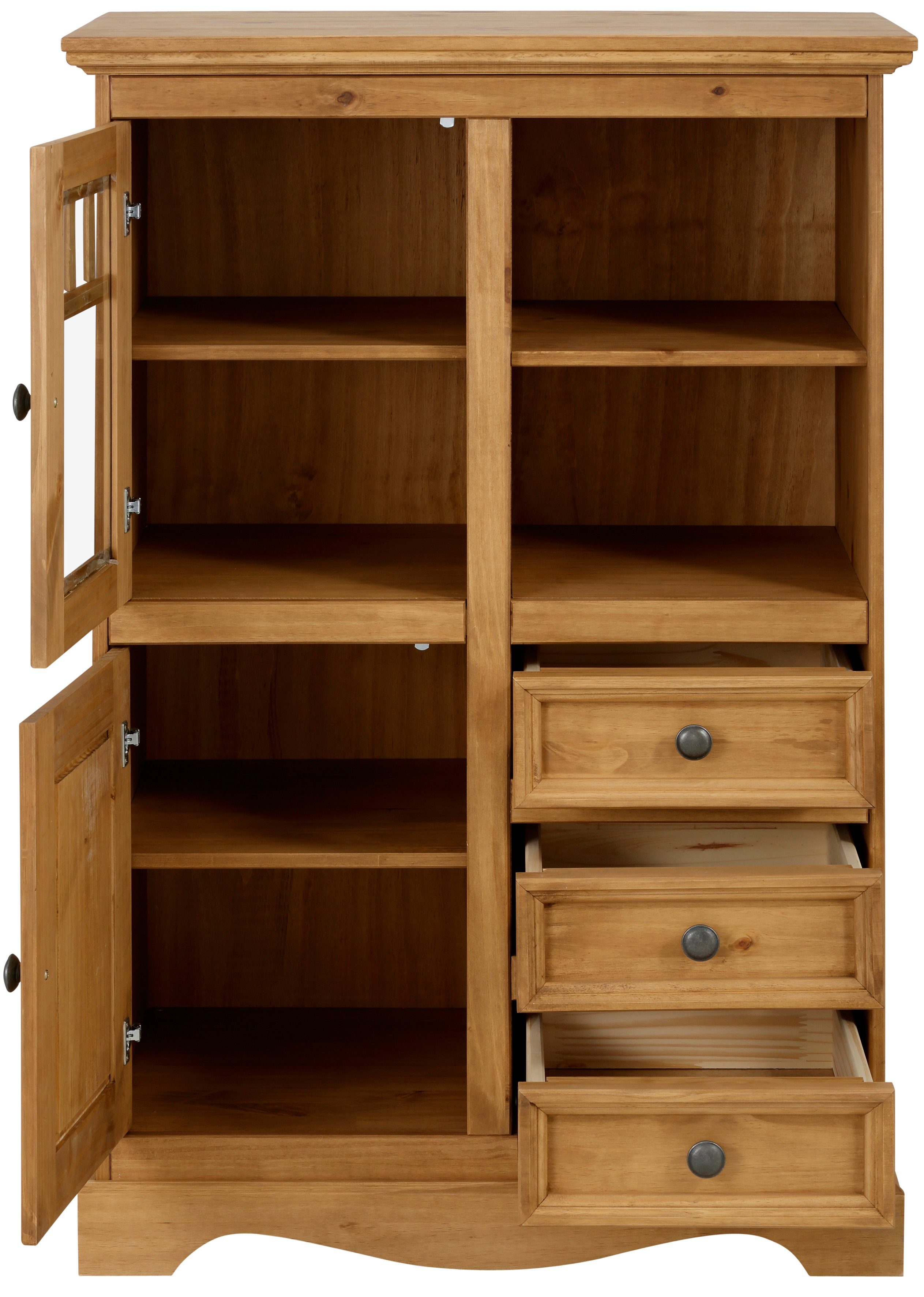 Home affaire Highboard MELISSA Vitrine, breedte 80 cm