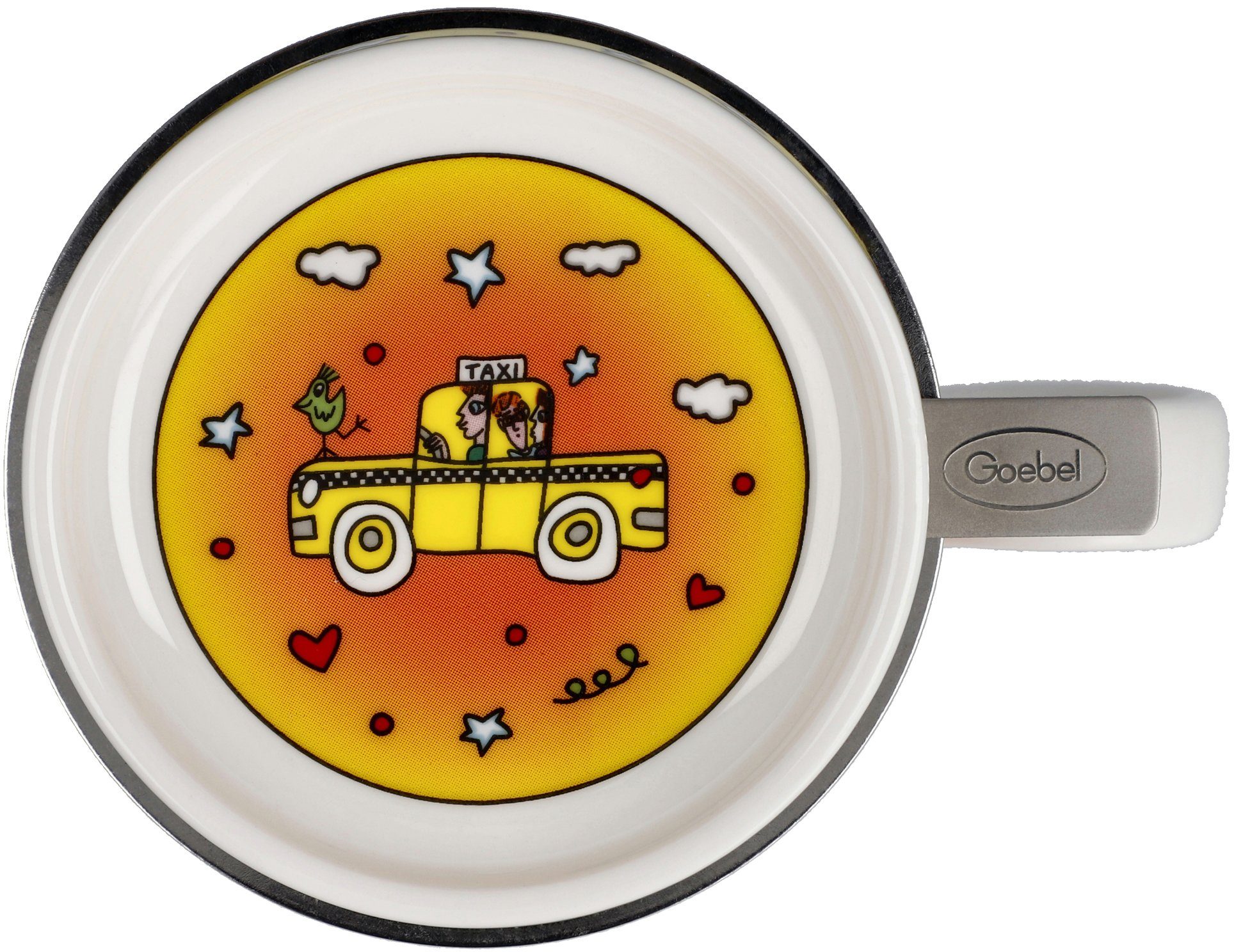 Goebel Kopje Rizzi Pop Art, theekop, James Rizzi - Niet om het verkeer heen komen