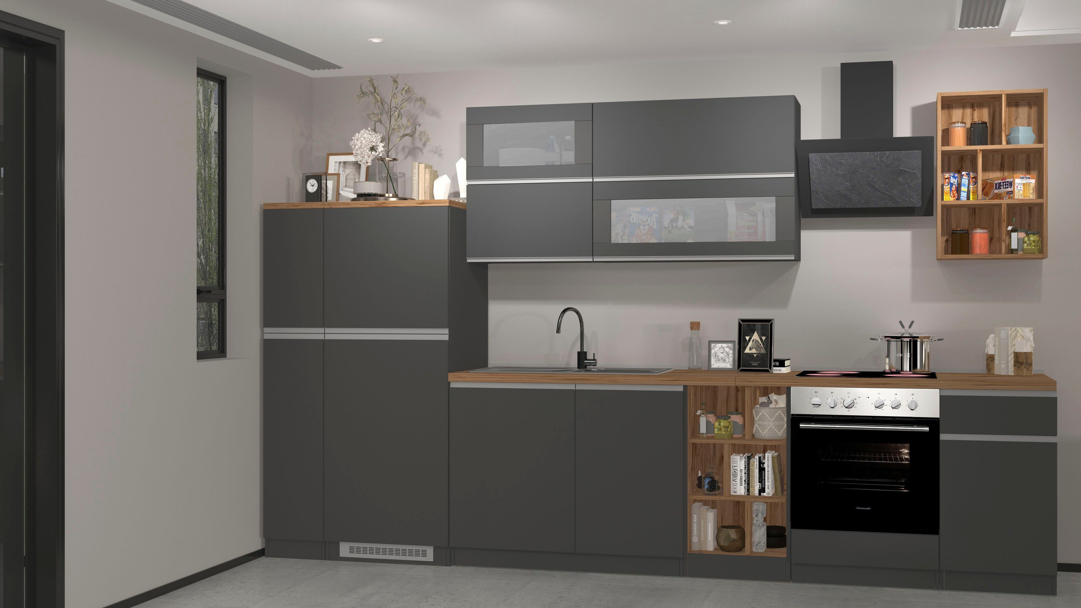 Kochstation Keuken KS-Sole keukenkast-set Breedte 90 cm, ombouw- en apothekerskast in set