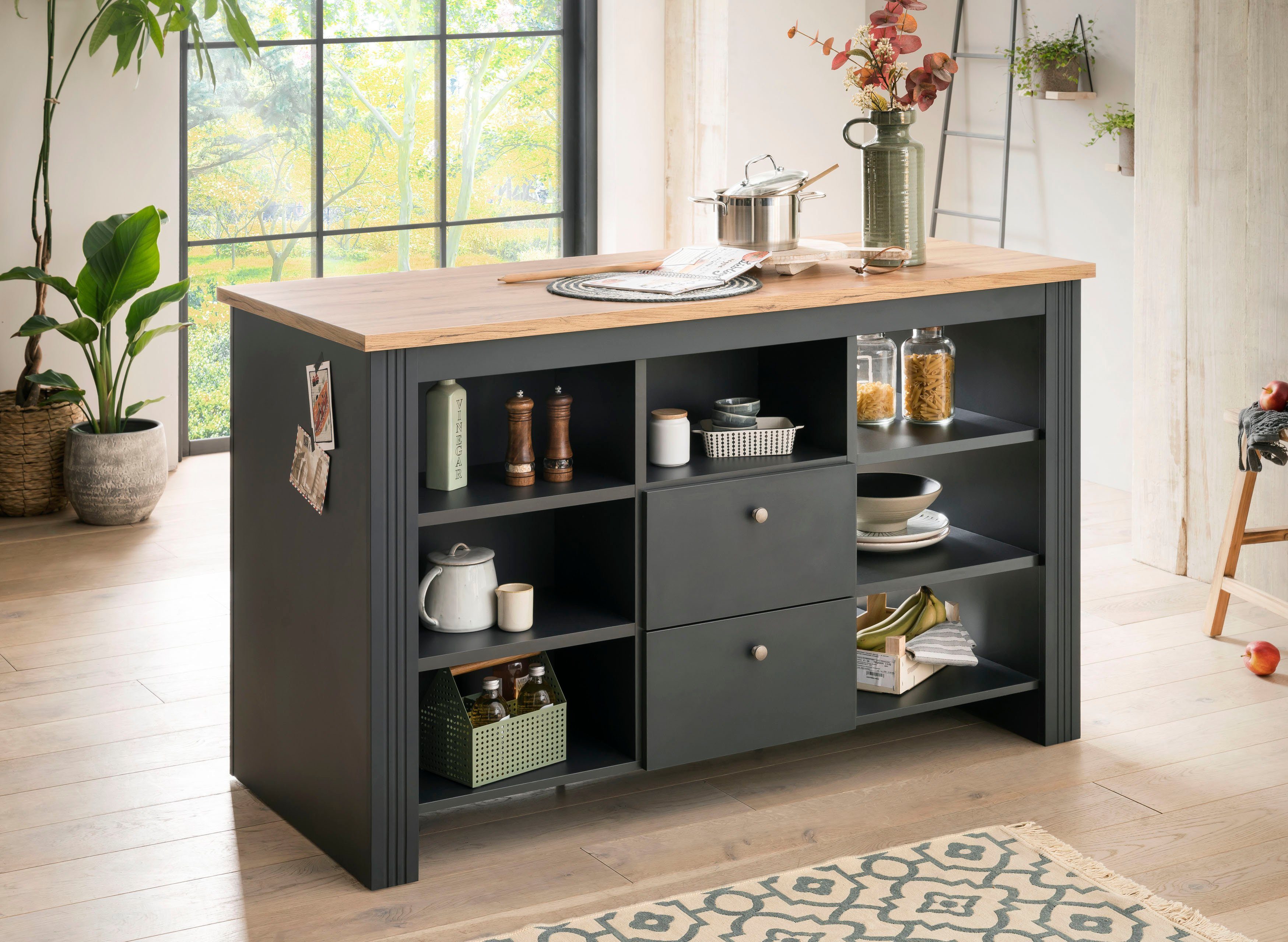 Kochstation Onderkast KS-Westminster Kookeiland vrij plaatsbaar, breedte 150 cm, exclusief by Otto