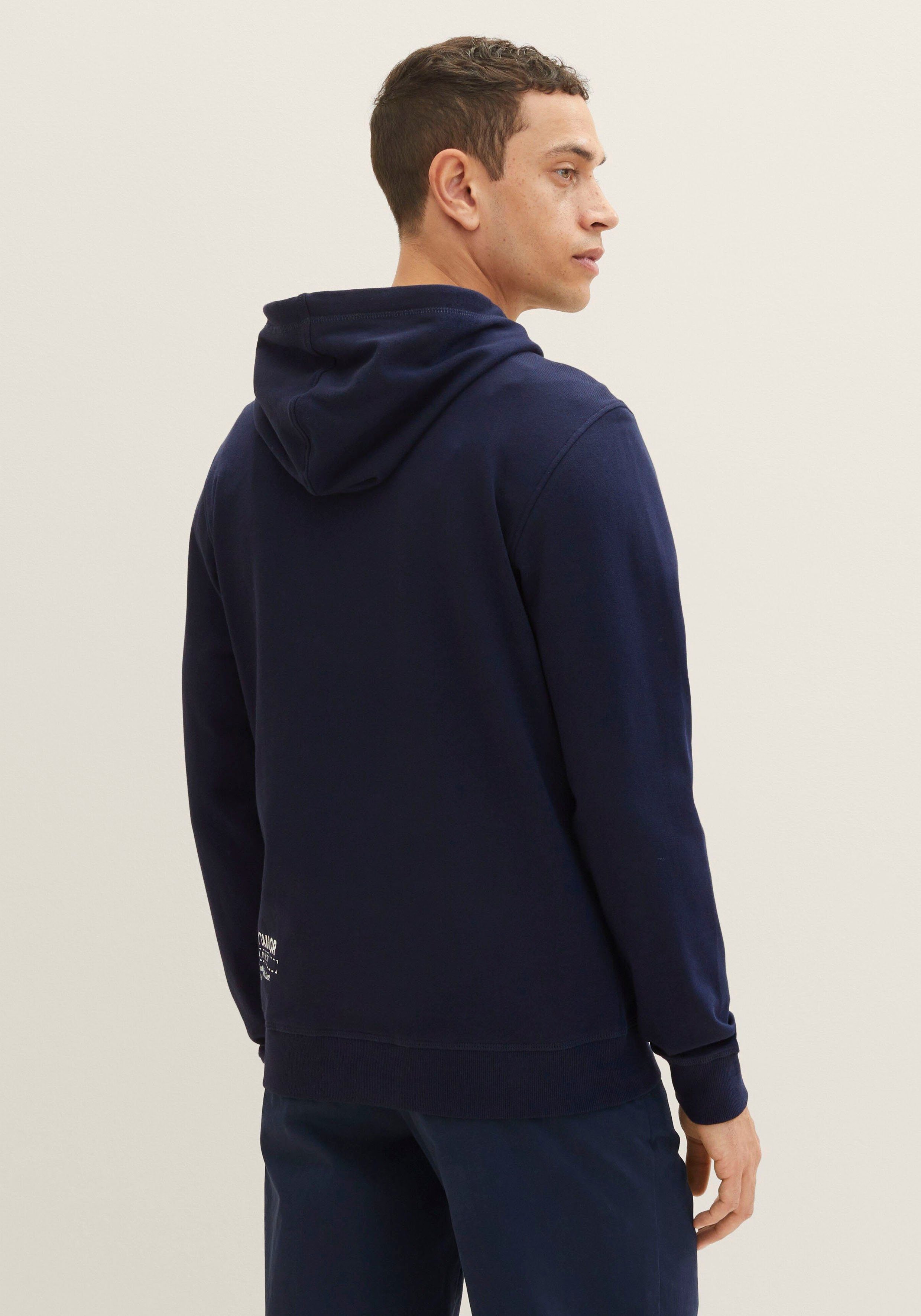 Tom Tailor Hoodie met casual frontprint + borduursel