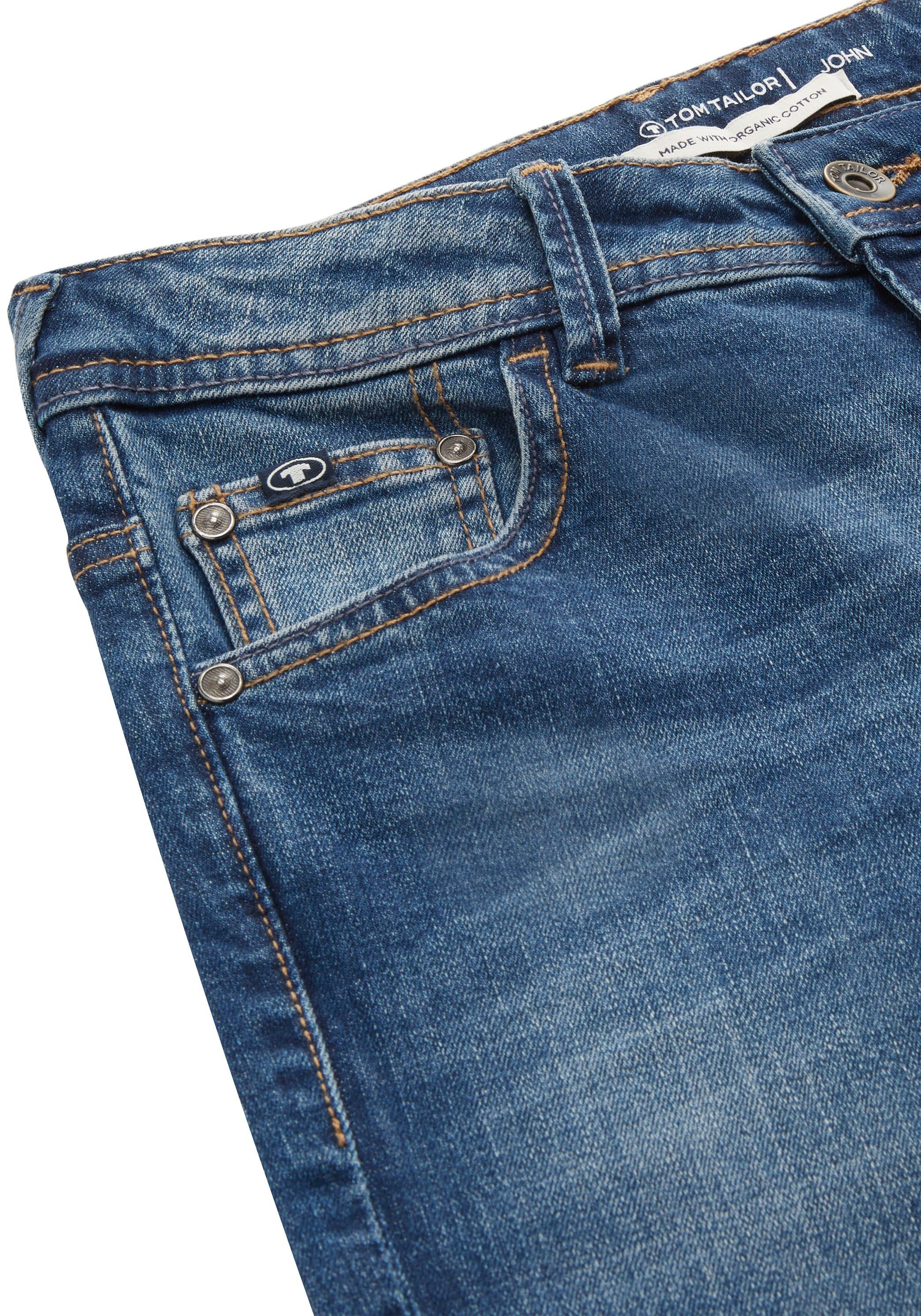Tom Tailor 5-pocket jeans John met een sterke wassing