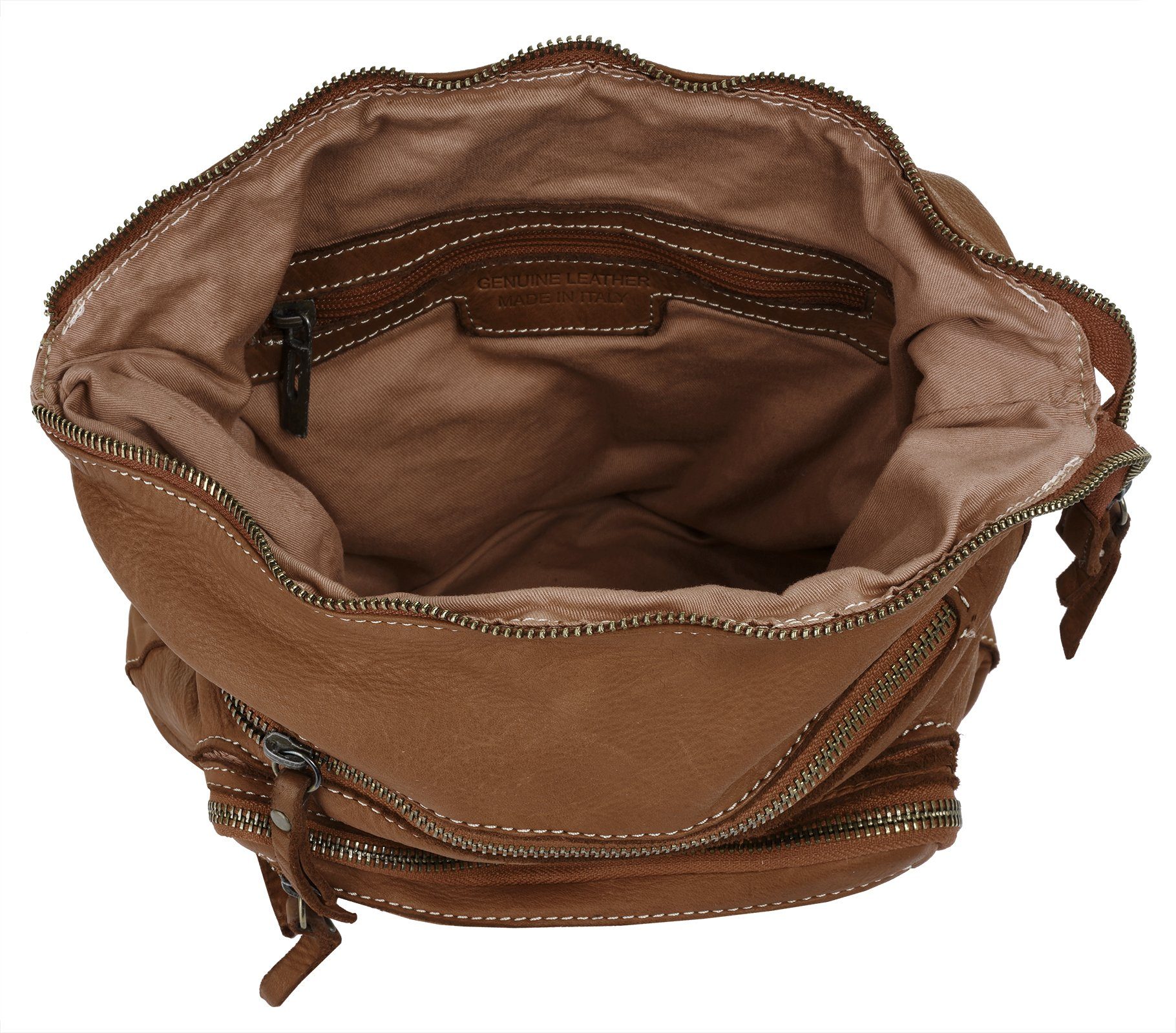 Cluty Shopper echt leer, made in italy