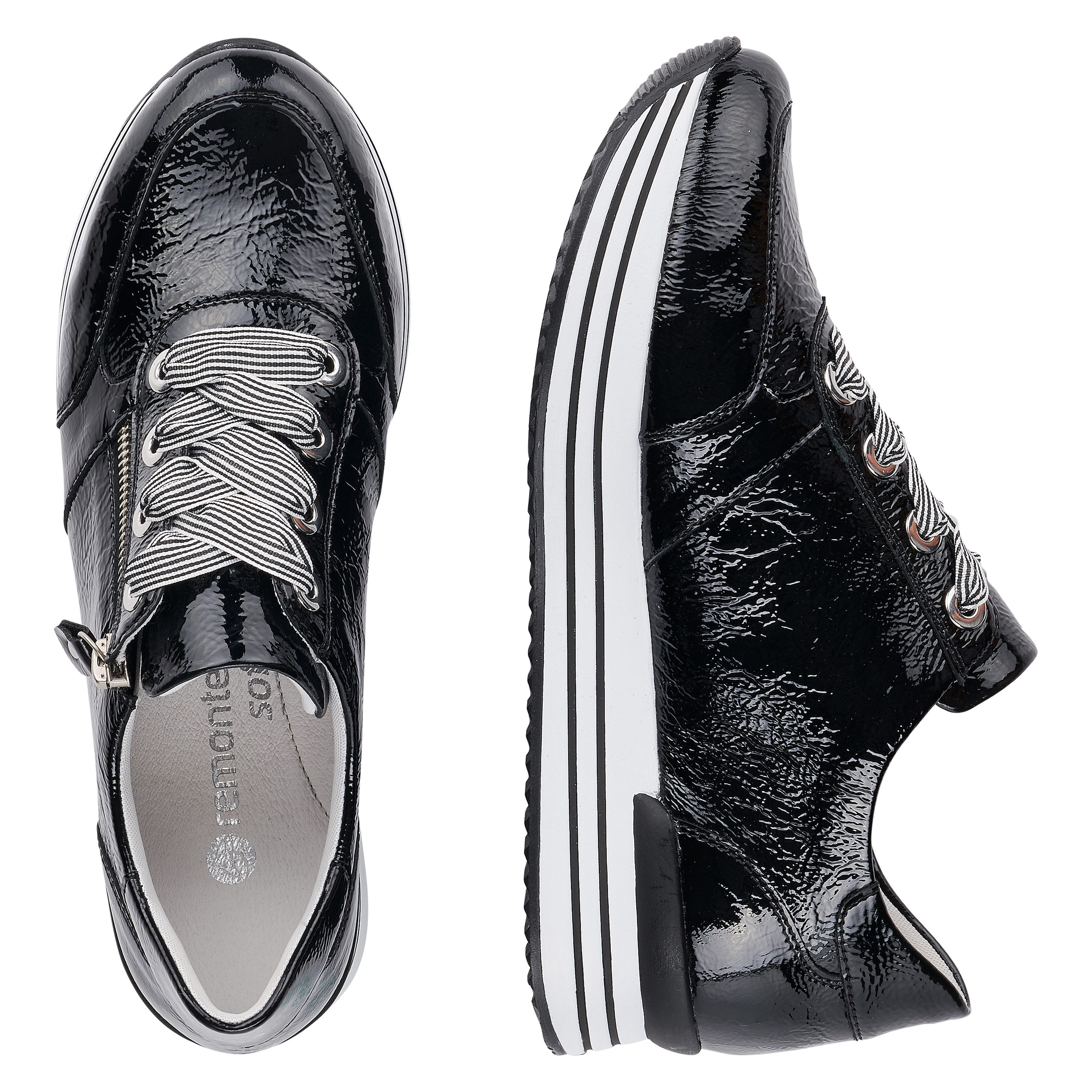 Remonte Plateausneakers , vrijetijdsschoen, halfschoen, veterschoen met gepolsterde schacht
