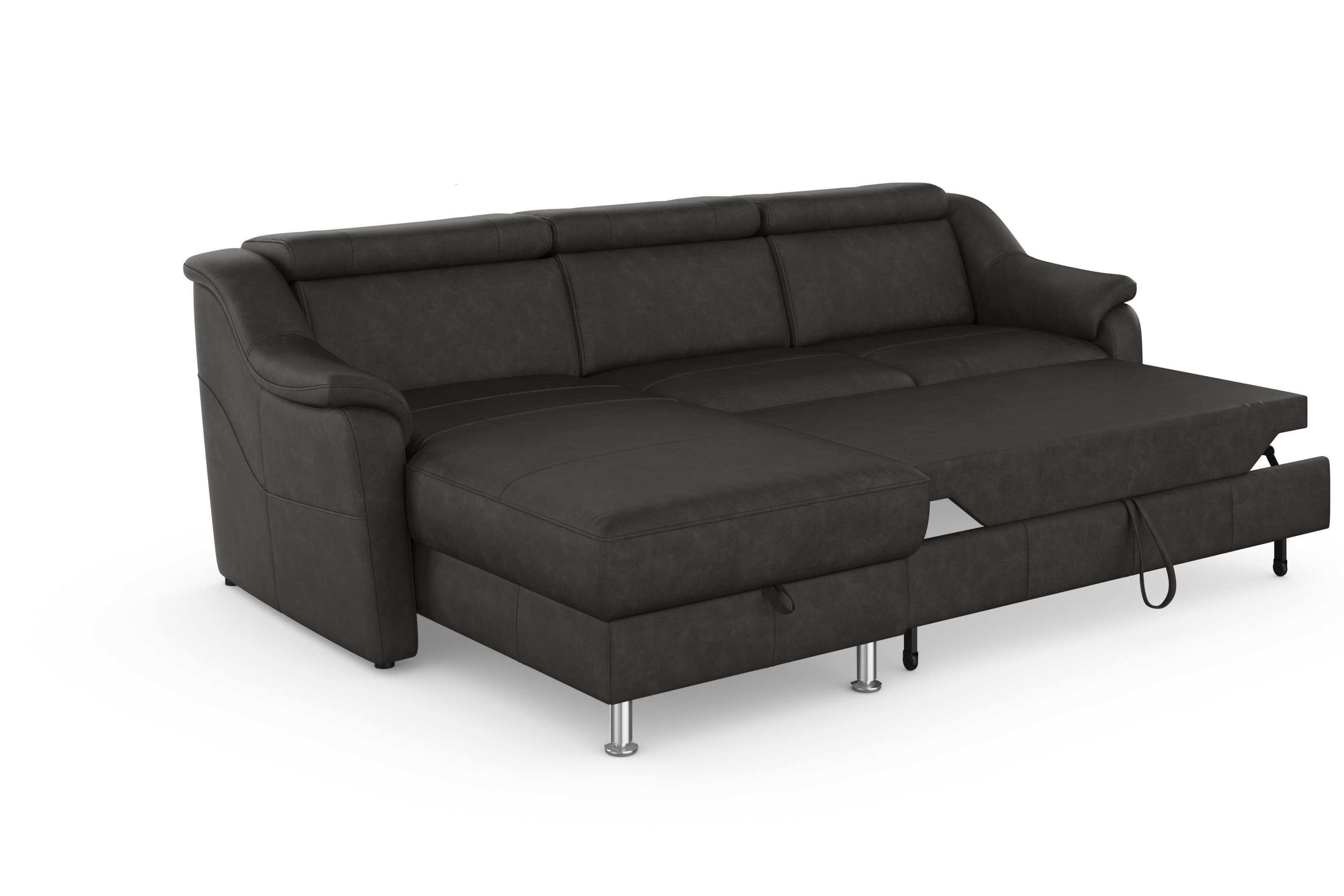 sit&more Hoekbank Freetown L-vorm met verstelbare hoofdsteun en comfortabele binnenvering
