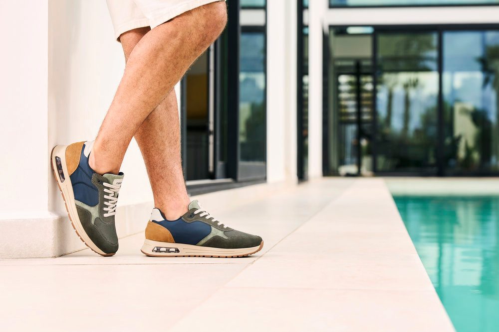 Rieker Sneakers veterschoen, lage schoen, vrijetijdsschoen met gepolsterde schachtversteviging