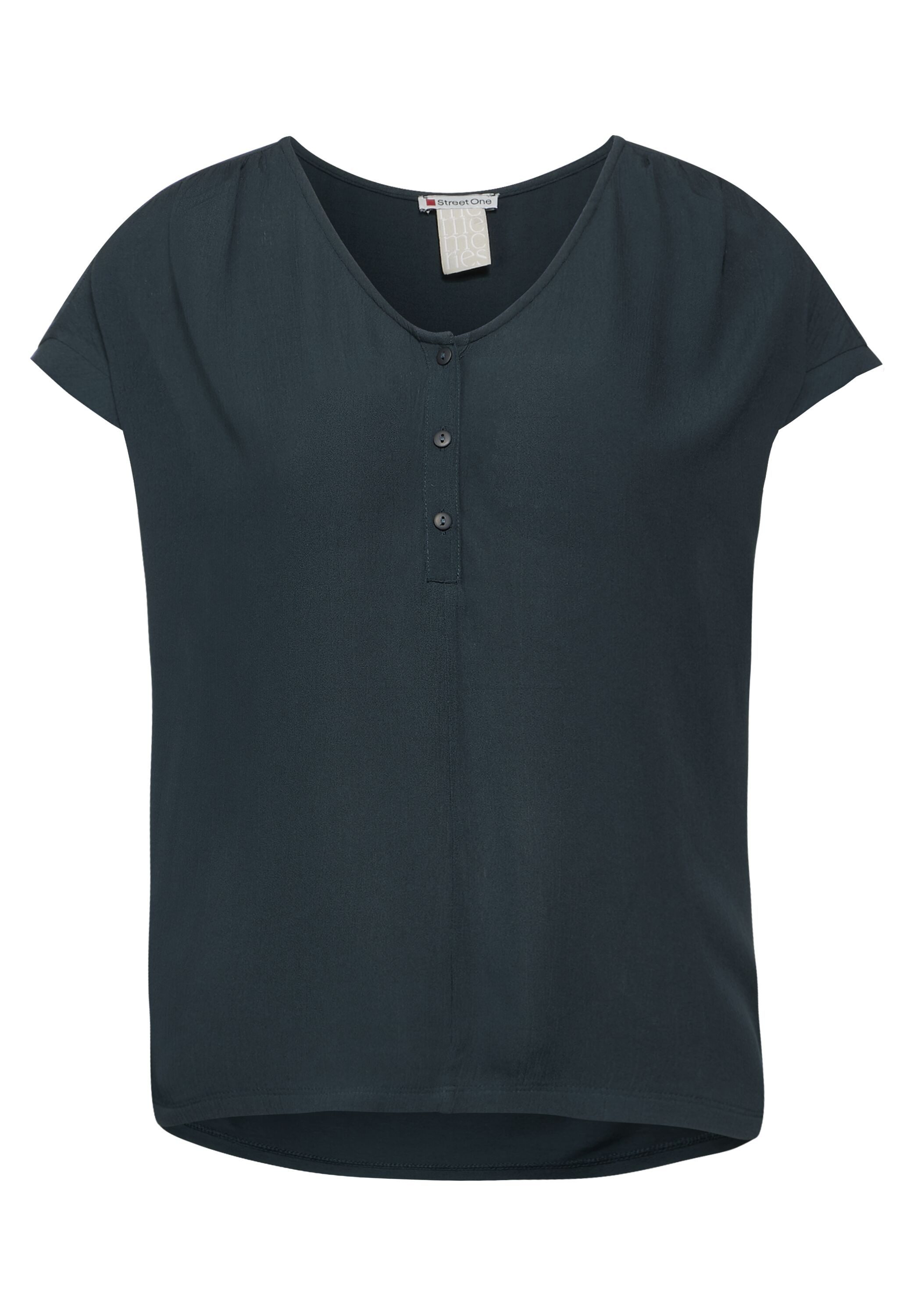 STREET ONE Shirttop met zachte crinkle viscose voorkant